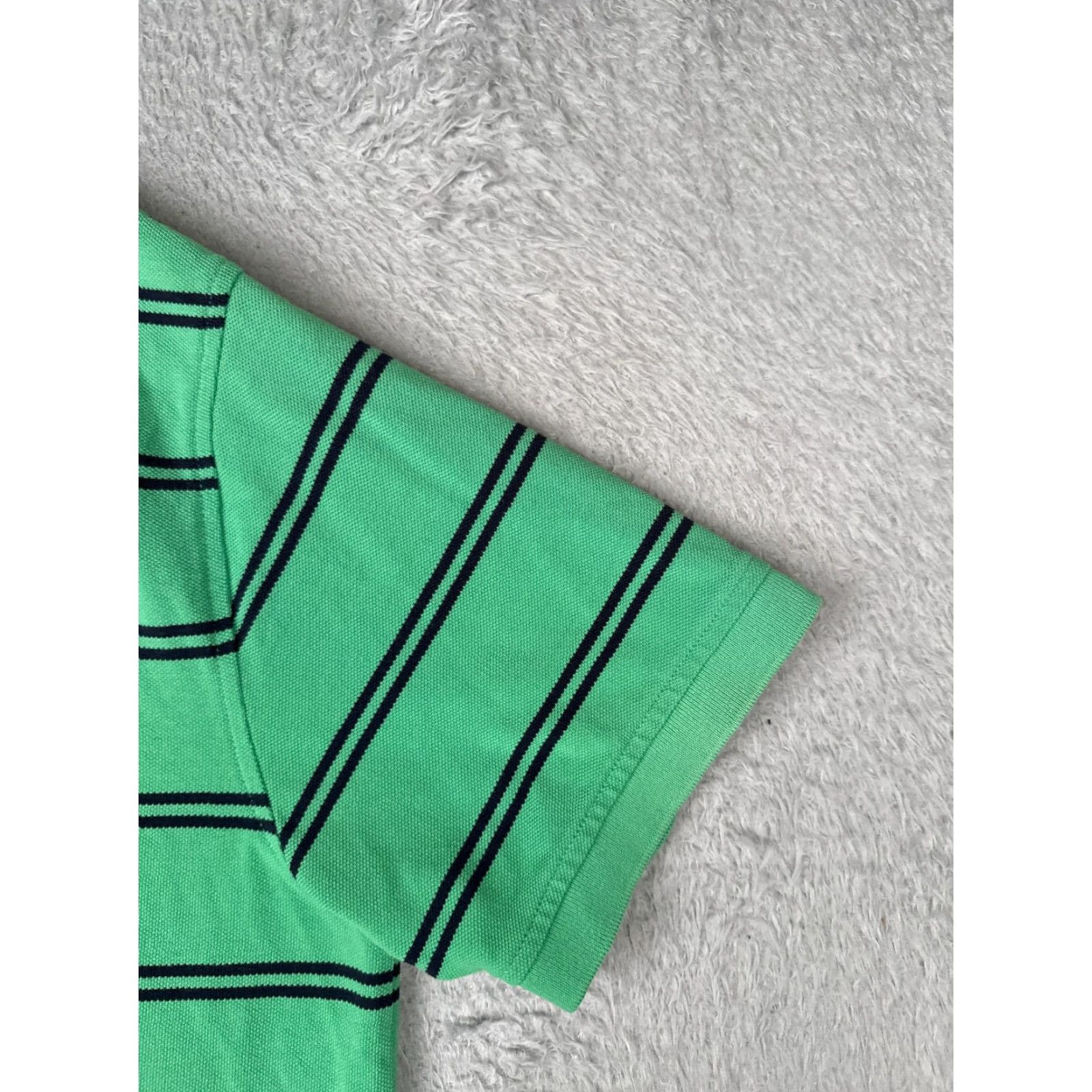 Tommy Hilfiger Tommy Hilfiger Polo Shirt Men XL Green Stripe Cotton Short Sleeve Slim Fit Shirt Size US XL / EU 56 / 4 - 2 Thumbnail