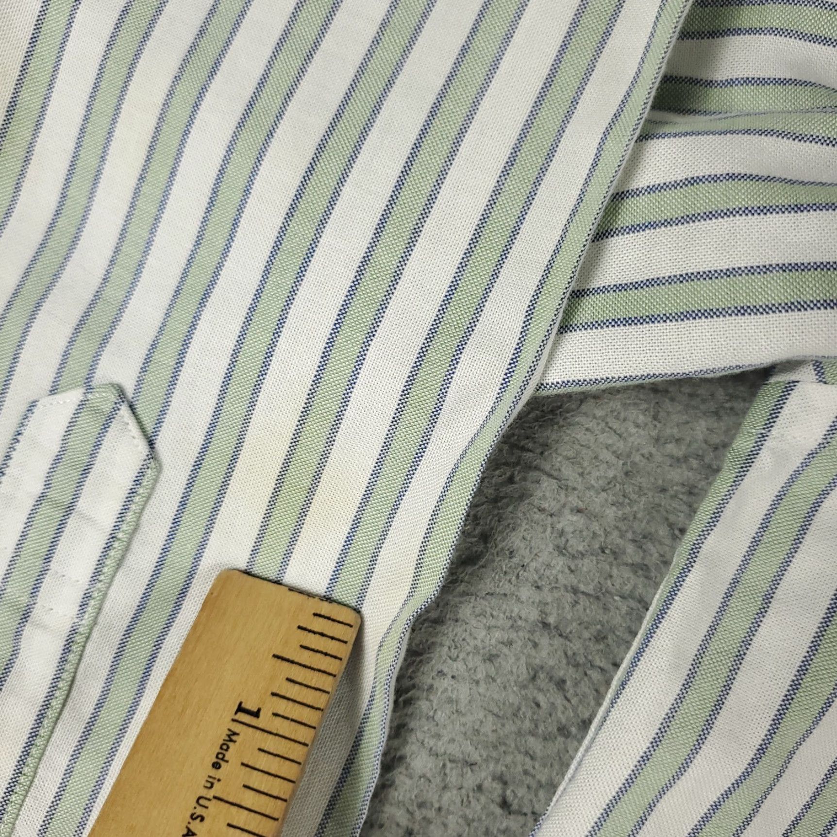 Brooks Brothers BROOKS BROTHERS Shirt XL Green Striped Button-Up Long Sleeve Cotton Woven Collared Stained Classic Preppy Mens Size US XL / EU 56 / 4 - 5 Thumbnail
