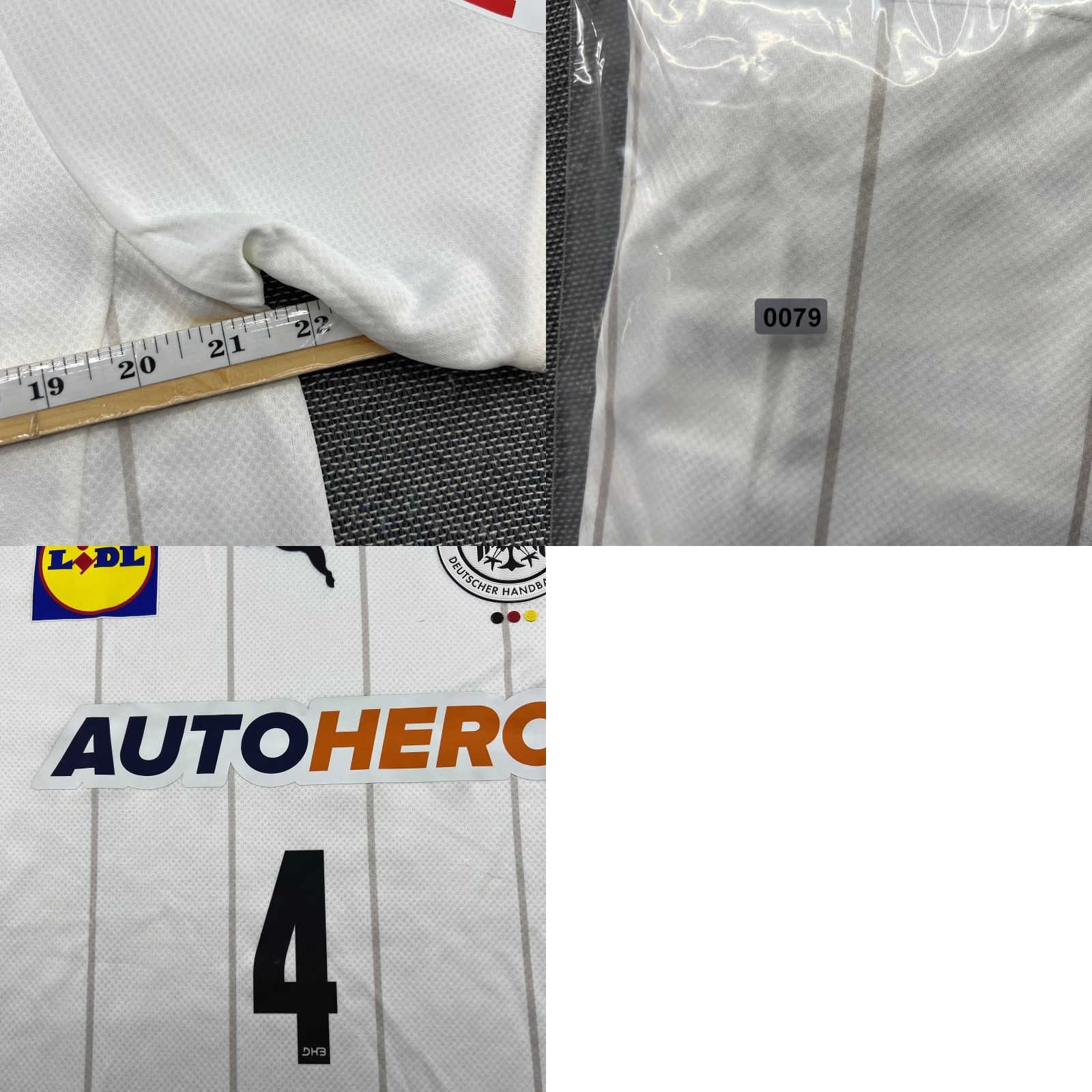 Puma DHB Germany 2021 2020 Johannes Golla Home Handball jersey Mens Large Puma Shirt Short Sleeve White Size US L / EU 52-54 / 3 - 9 Thumbnail