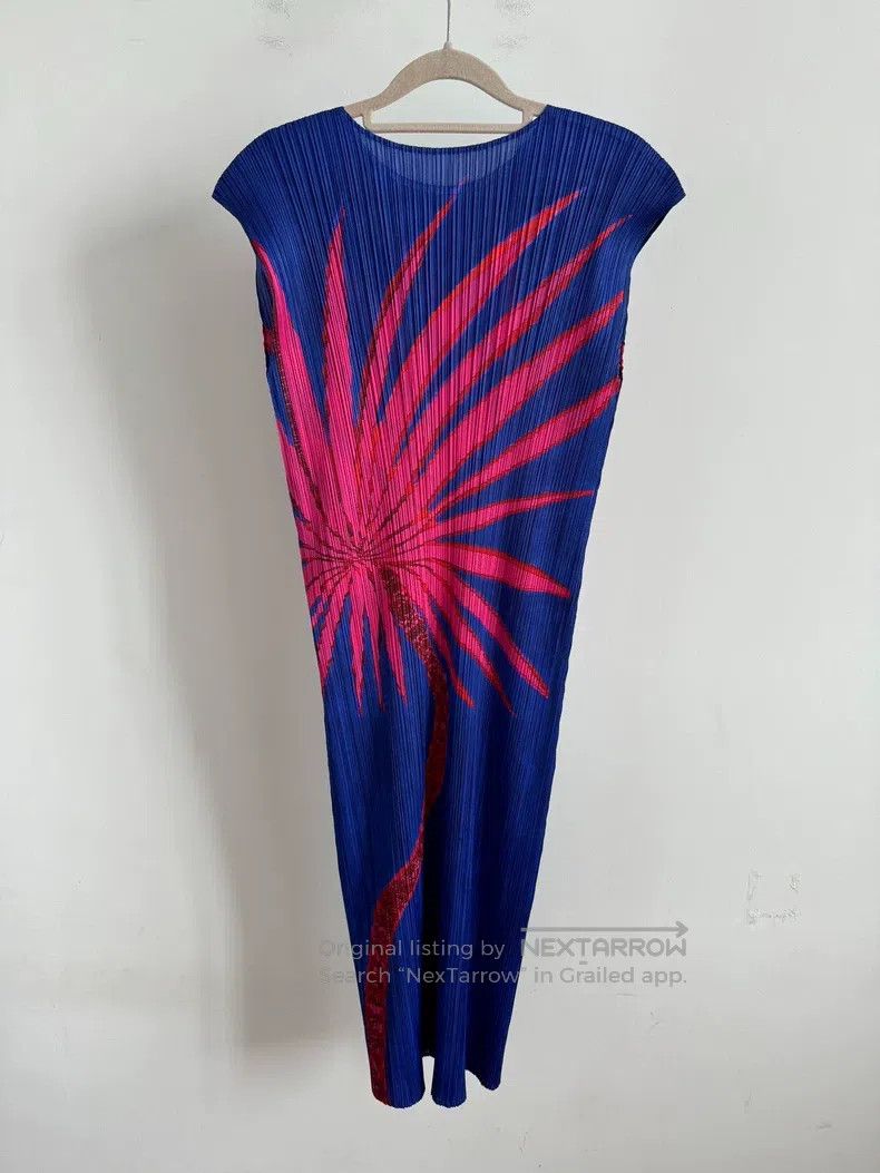 Issey Miyake Issey Miyake Blue Dress Size L / US 10 / IT 46 - 2 Thumbnail