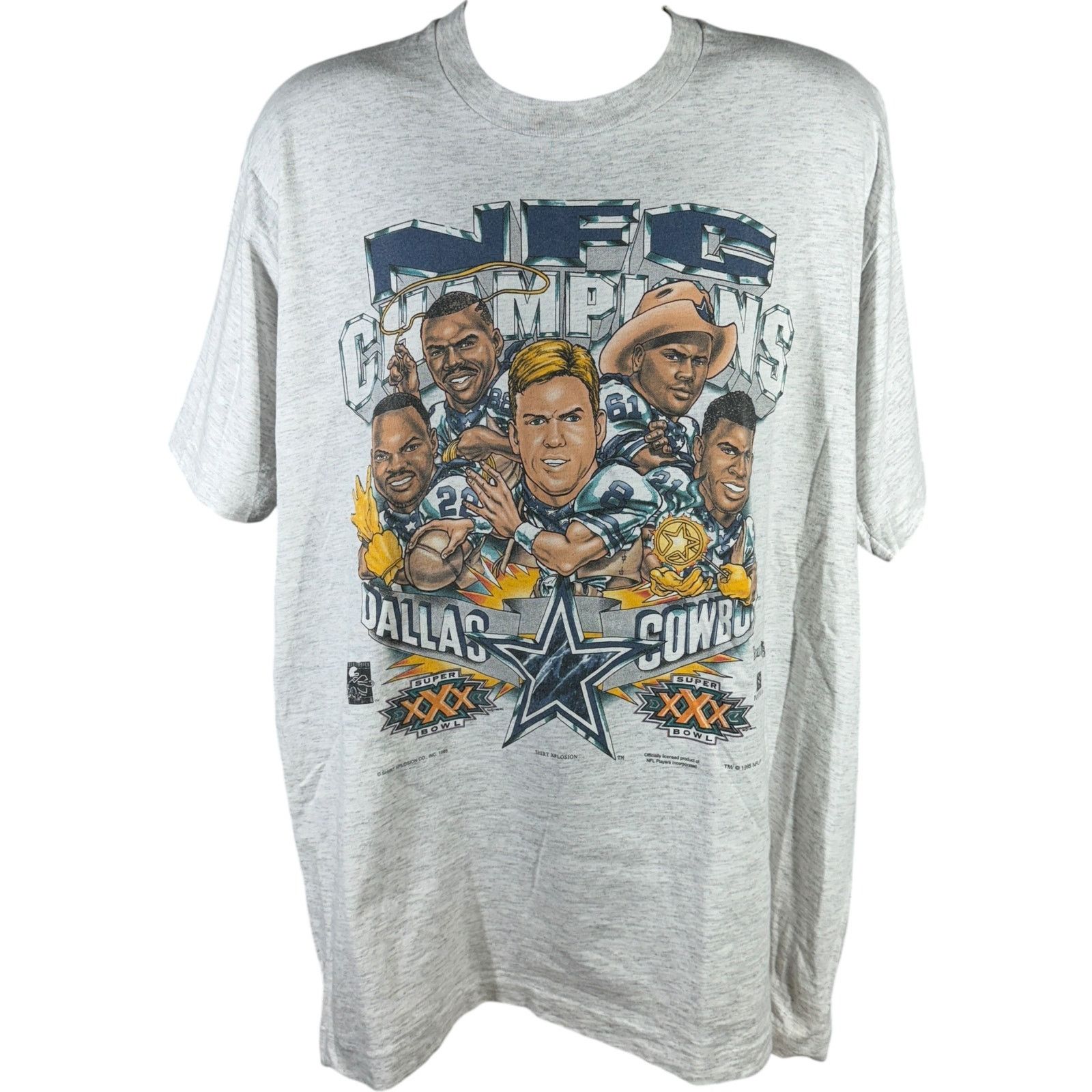 Vintage Vintage Dallas Cowboys NFC Champs Caricature Art NFL Tee Size US XXL / EU 58 / 5 - 1 Thumbnail