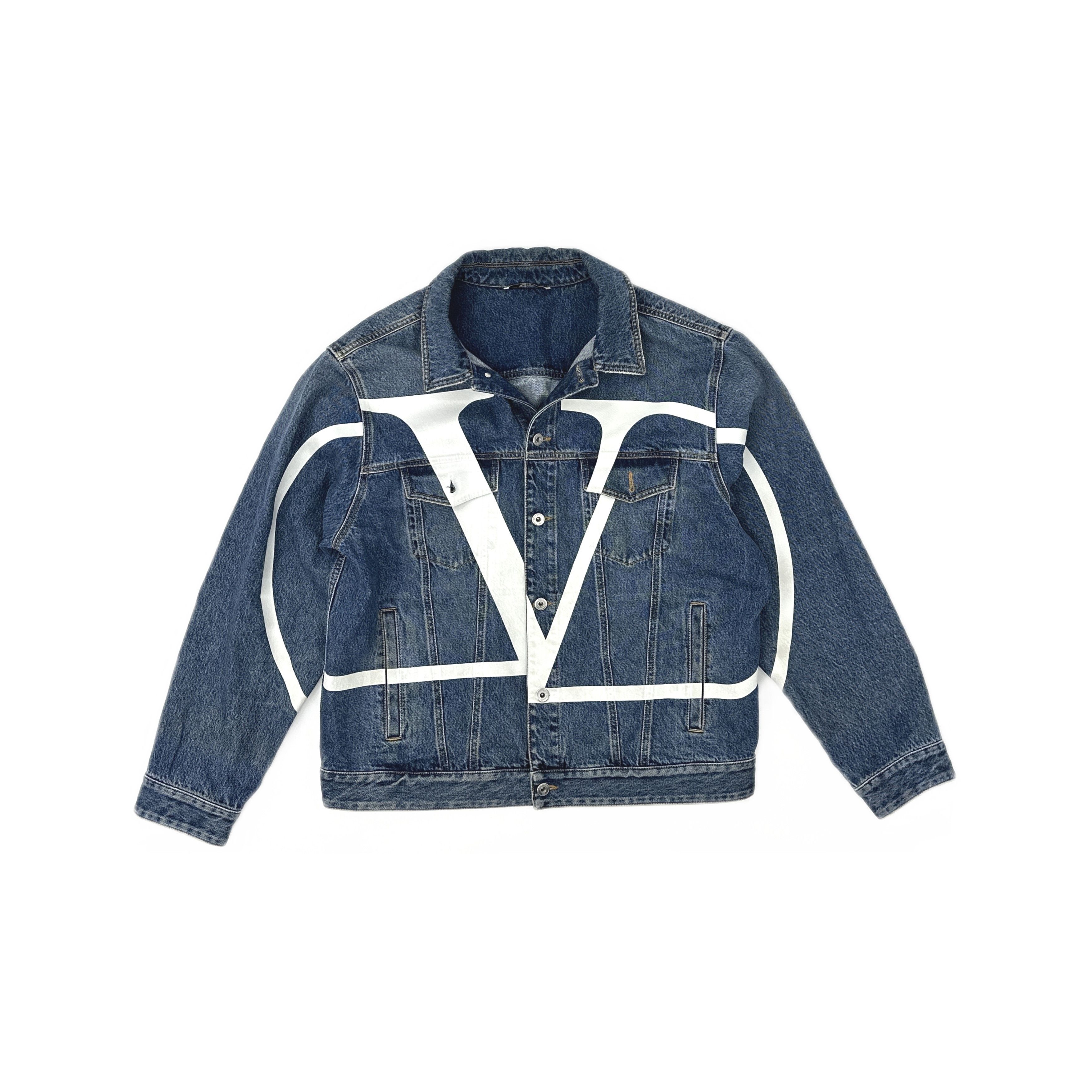Valentino Valentino VLogo Denim Jacket Size M Size US M / EU 48-50 / 2 - 1 Thumbnail