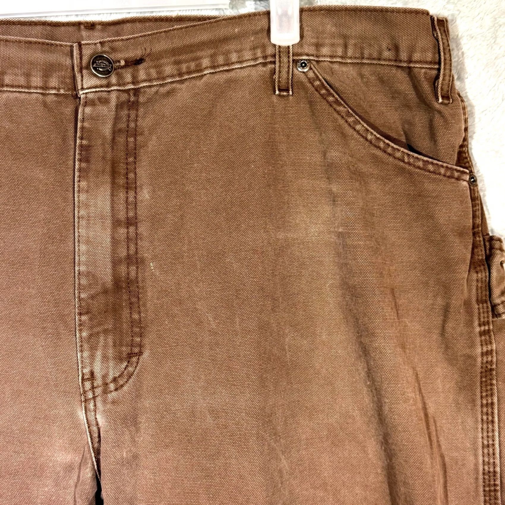 Dickies Dickies Carpenter Jeans 42x30 Brown 100 Percent Cotton Workwear Utility Men Size US 42 / EU 58 - 4 Thumbnail