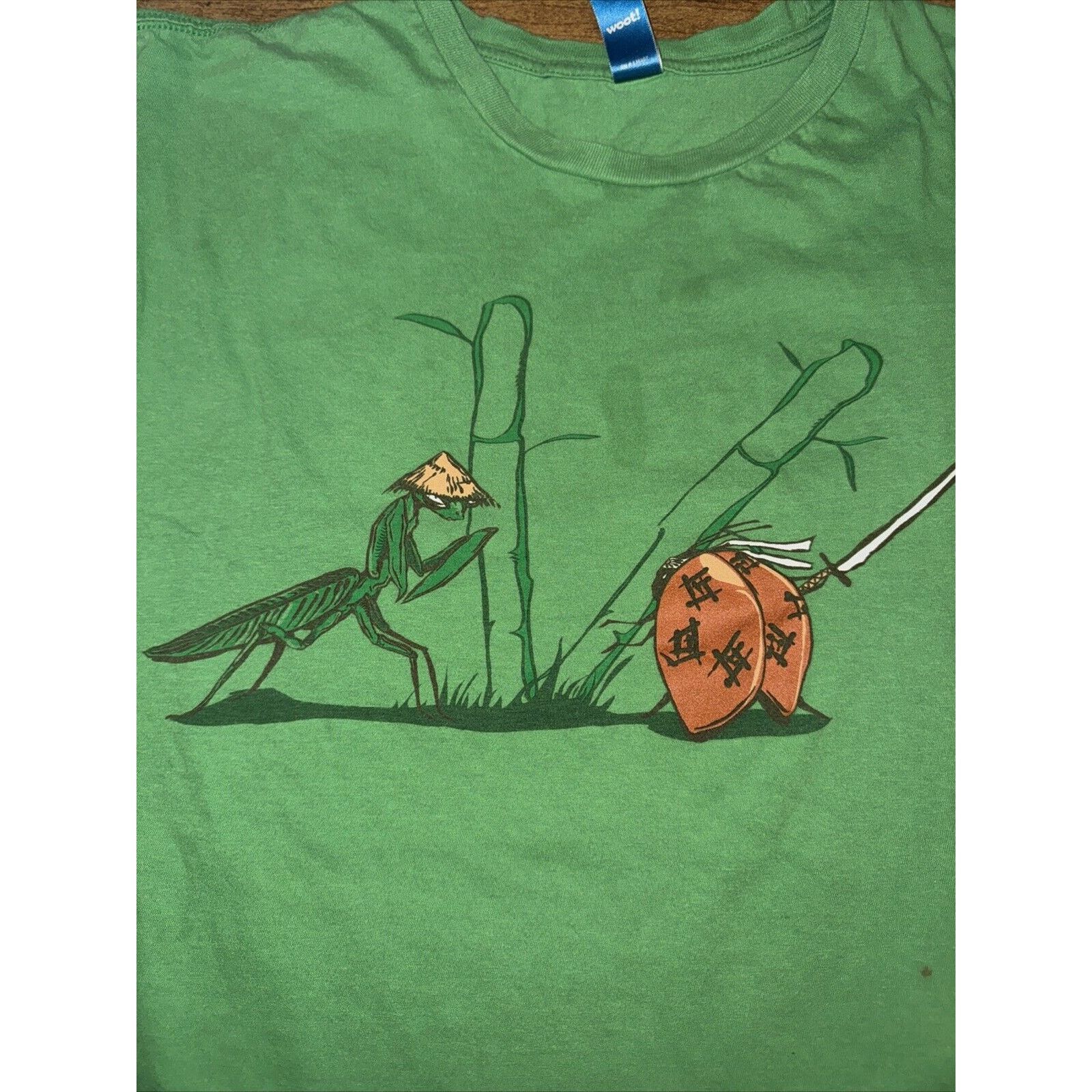 The Mountain × Vintage Praying Mantis Lady Bug Samaria T-Shirt Green Large 20x24.5 Size US L / EU 52-54 / 3 - 2 Thumbnail