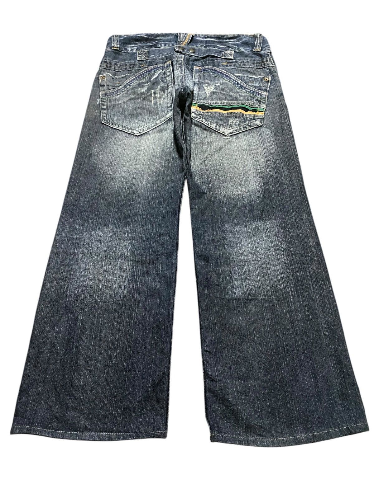 Kapital Rare Authentic Root Three Style Baggy Jeans Buckle Back Size US 33 - 2 Thumbnail