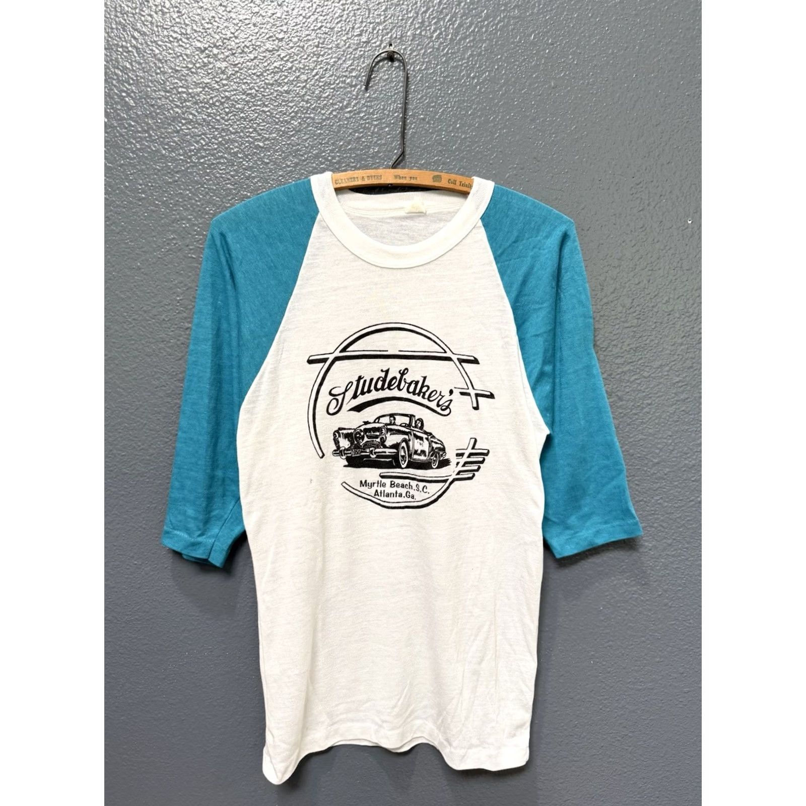 Vintage VINTAGE Studebaker Car Raglan Shirt Medium White 70’s Size US M / EU 48-50 / 2 - 3 Thumbnail