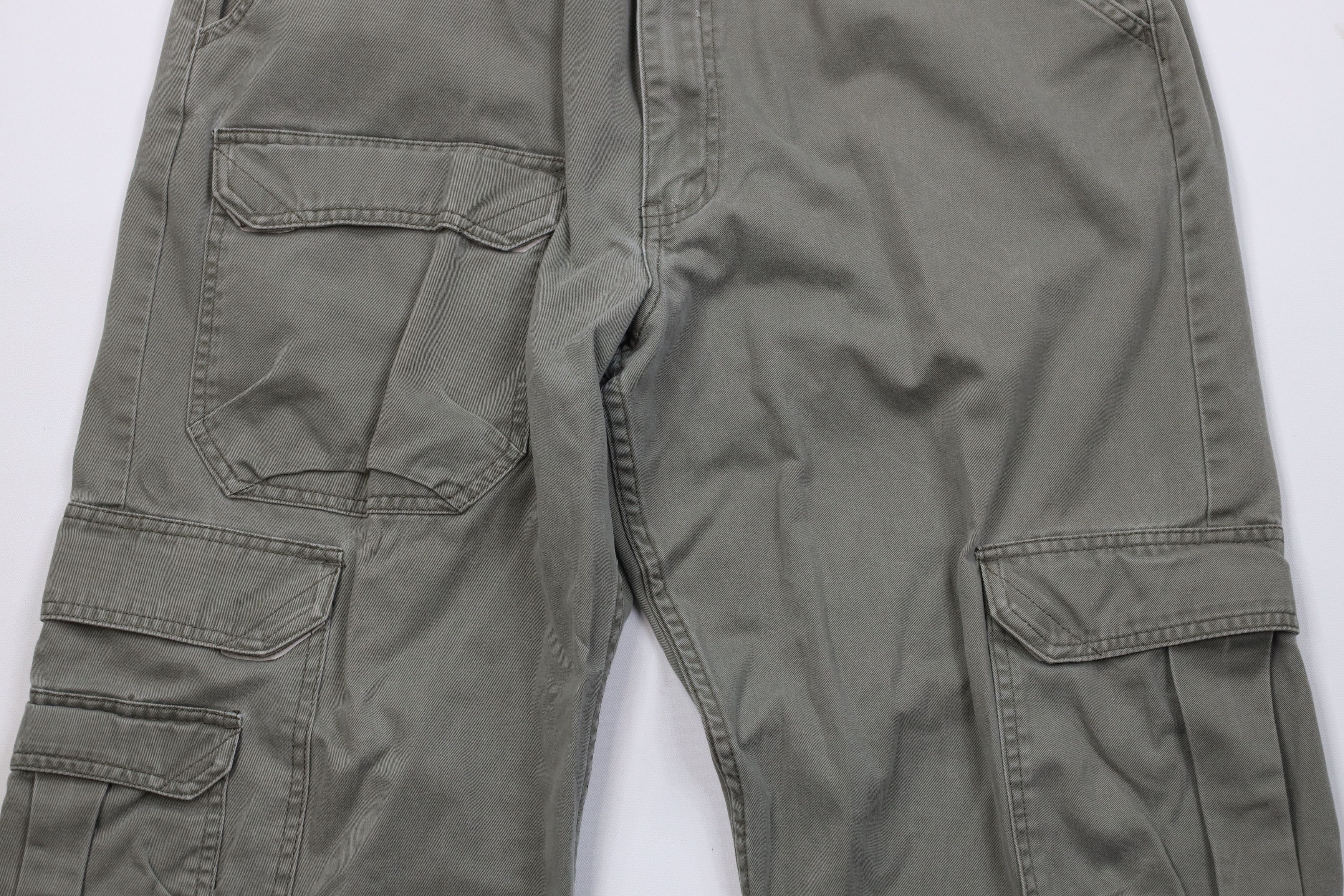 Levi's Vintage 90s Levis Silvertab Loose Wide Leg Cargo Pants Green Size US 36 / EU 52 - 3 Thumbnail