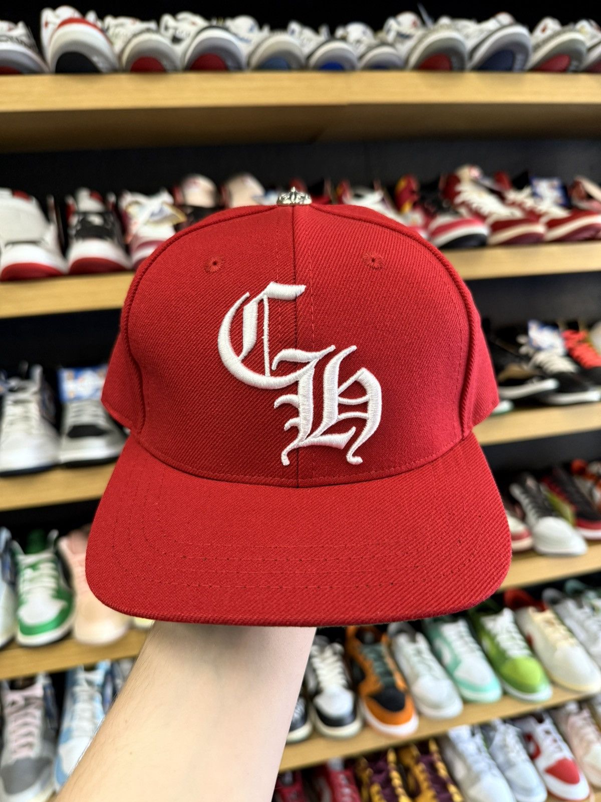 Chrome Hearts Chrome Hearts Red Baseball Hat Size ONE SIZE - 2 Thumbnail