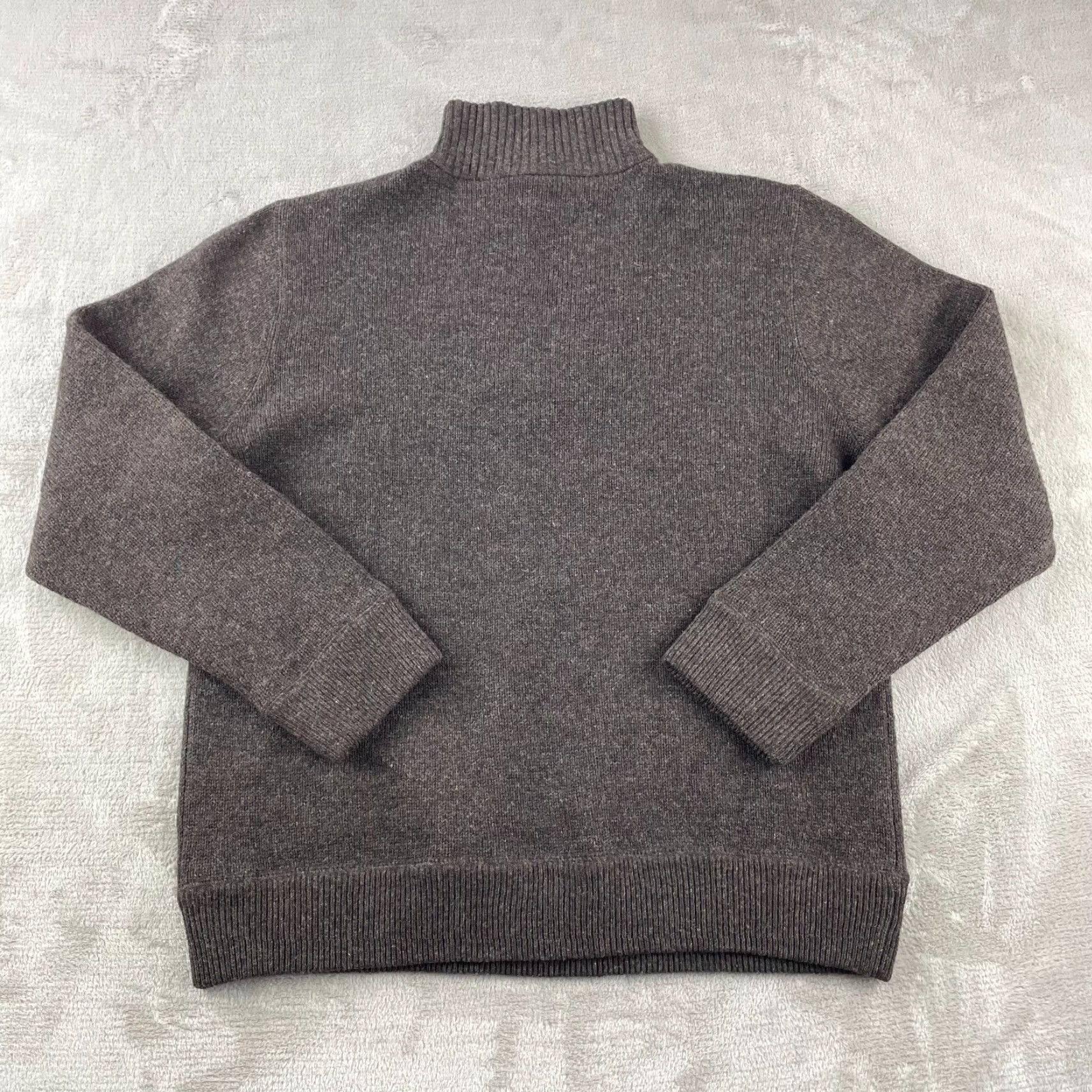 Gap VINTAGE Gap 1/4 Zip Sweater Men Large Brown LambsWool Blend Mock Preppy NWOT Size US L / EU 52-54 / 3 - 4 Thumbnail