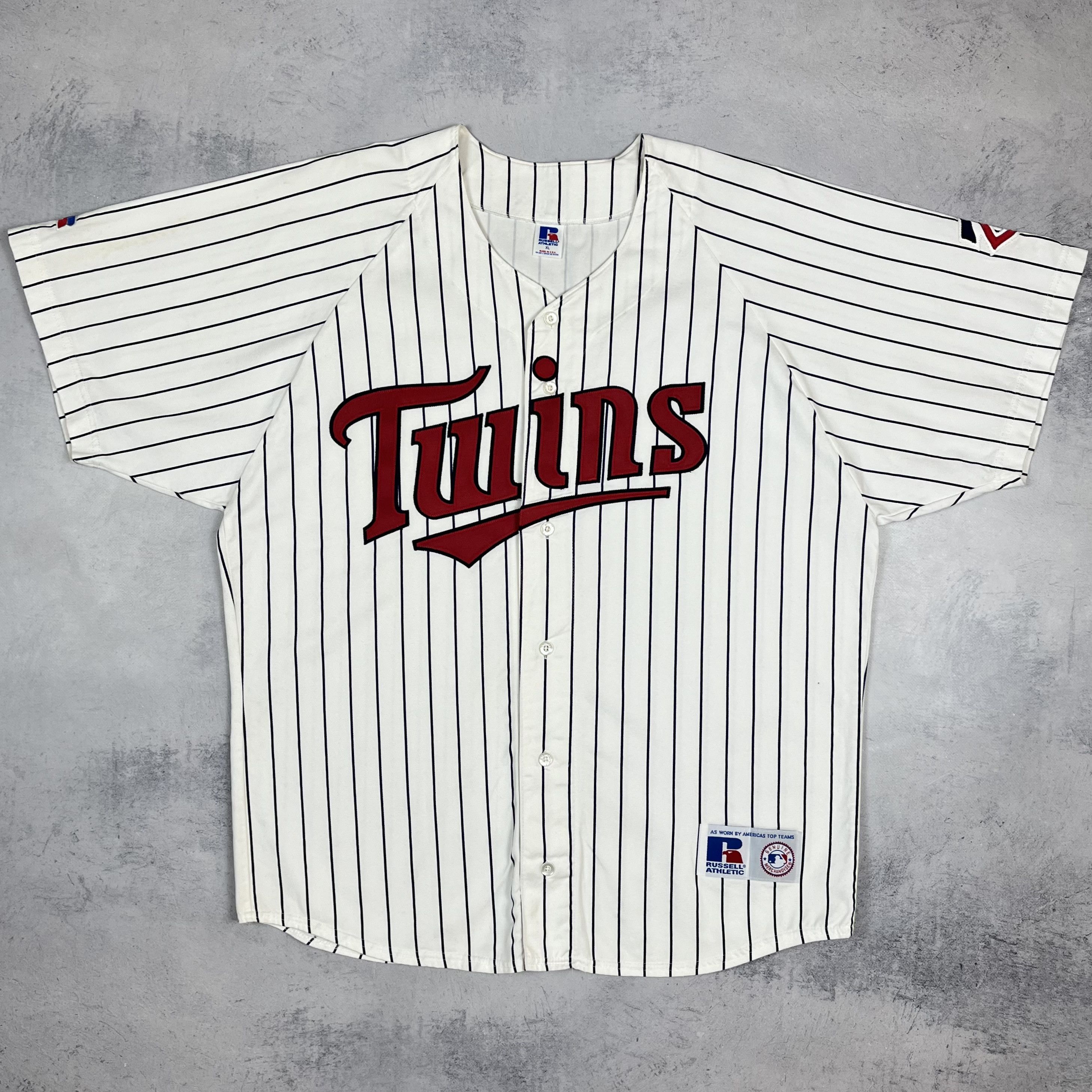 Russell Athletic Vintage MLB Minnesota Twins Big Logo Jersey Shirt 90’s Size US XL / EU 56 / 4 - 2 Thumbnail