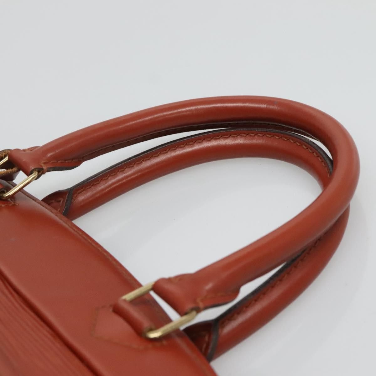 Louis Vuitton LOUIS VUITTON Epi Riviera Hand Bag Brown M48183 Size ONE SIZE - 8 Thumbnail