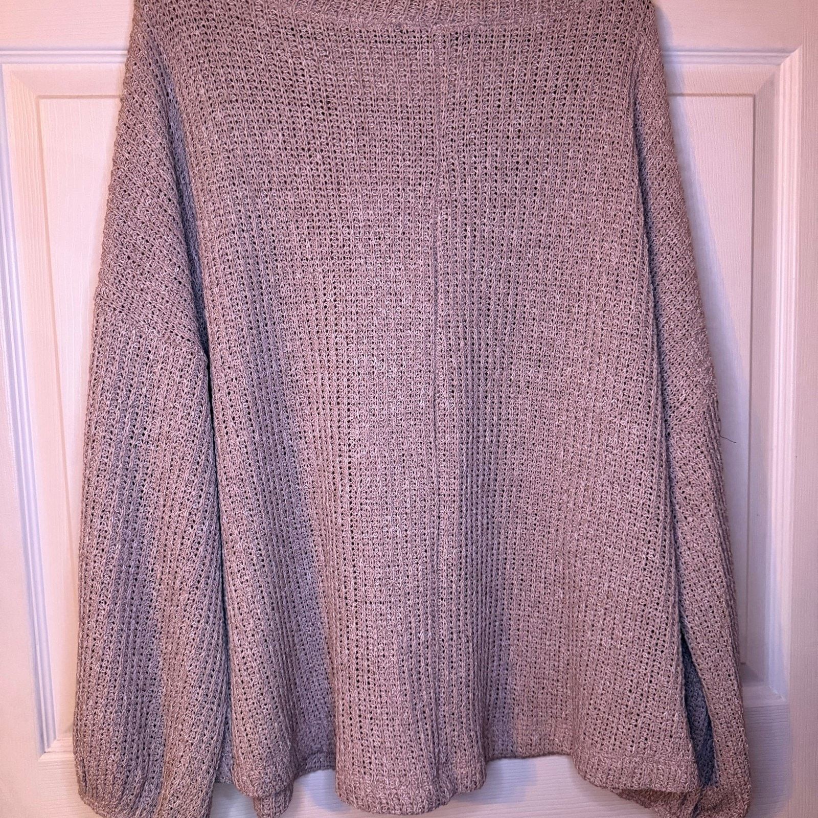 & Other Stories Chris & Carol Light Purple Open Knit Relaxed Sweater Women Size 3XL / US 20-22 - 4 Thumbnail