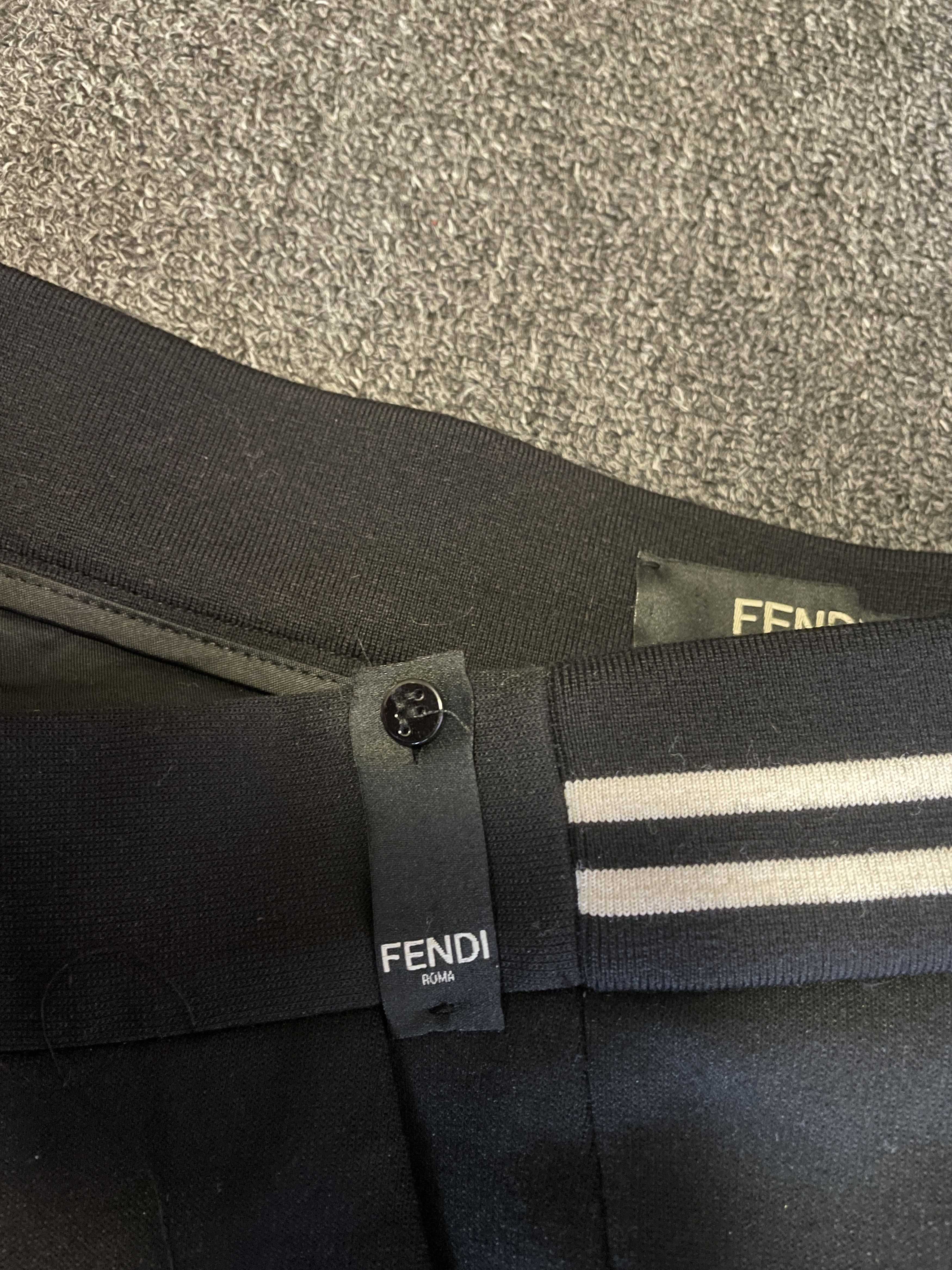 Fendi Fendi Men's Black Thick Casual Pants Size 46/30 Size US 30 / EU 46 - 5 Thumbnail