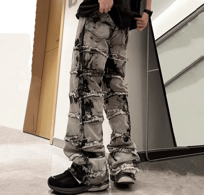 Japanese Brand Tie Dye Cyber Y2K Baggy Jeans Size US 36 / EU 52 - 2 Thumbnail