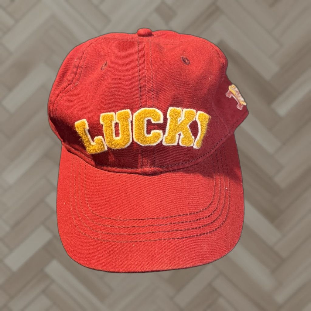 Lucky Brand Lucky Brand Adjustable Strap Red Hat Spellout Size ONE SIZE - 1 Thumbnail