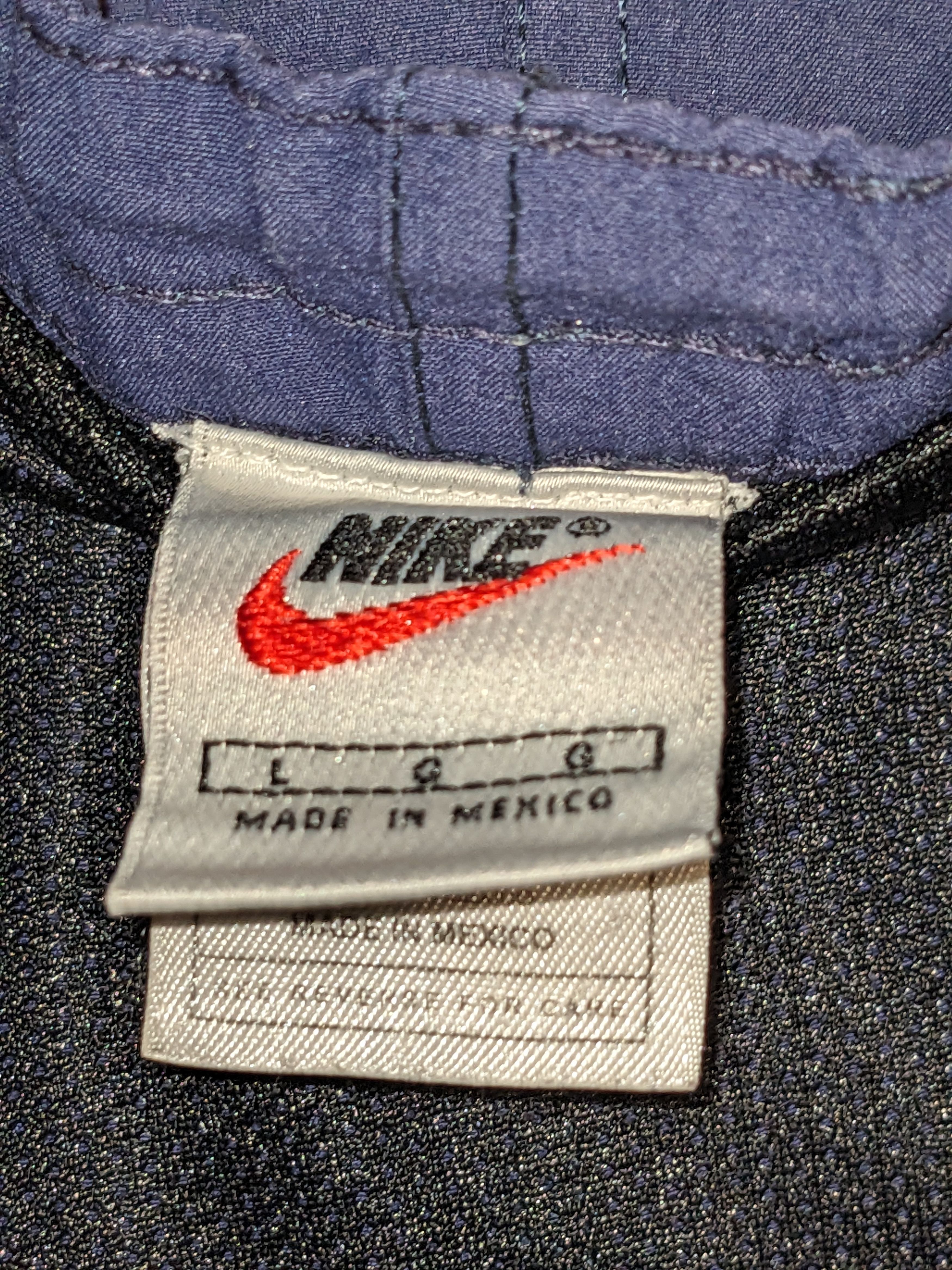 Nike × Vintage Vintage 90s Nike Mini Swoosh Essential Blue Large Shorts Size US 38 / EU 54 - 3 Thumbnail
