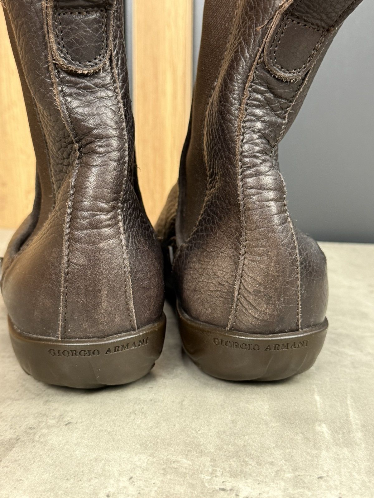 Giorgio Armani Giorgio Armani Brown Leather Chelsea Ankle Boots Unisex 39 Size US 6.5 / EU 39-40 - 5 Thumbnail