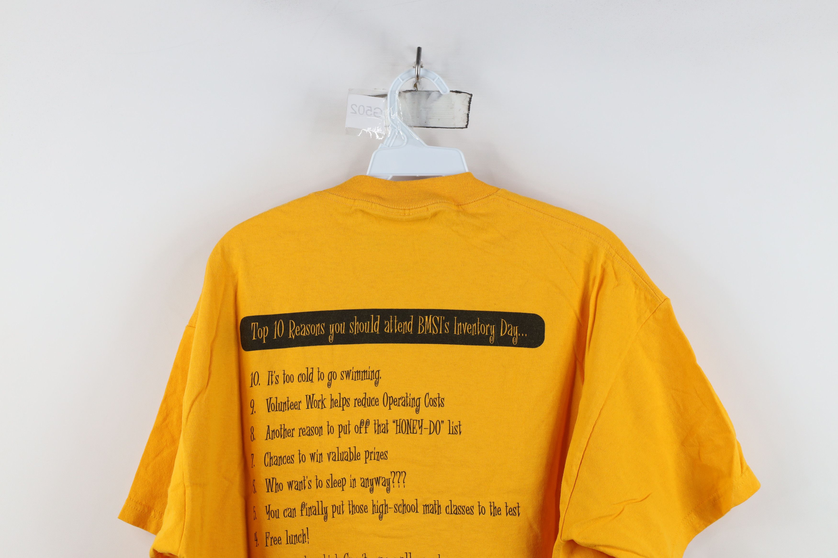 Vintage Vintage 90s Boise Marketing Services T-Shirt Yellow USA Size US L / EU 52-54 / 3 - 11 Thumbnail