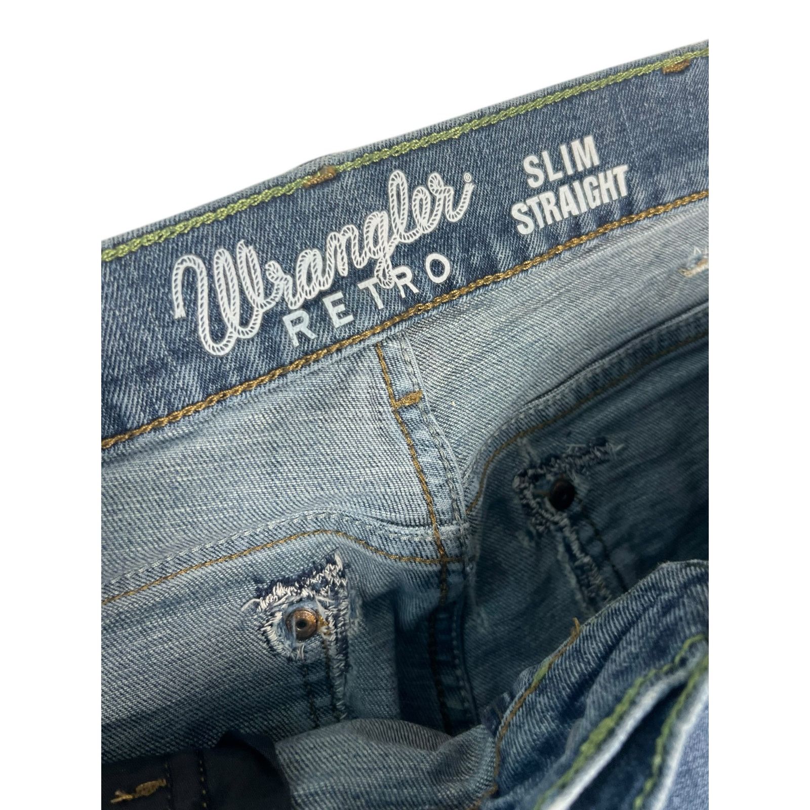 Wrangler Wrangler Men’s 34x31 Blue Denim Slim Straight Fit Jeans Size US 34 / EU 50 - 7 Thumbnail