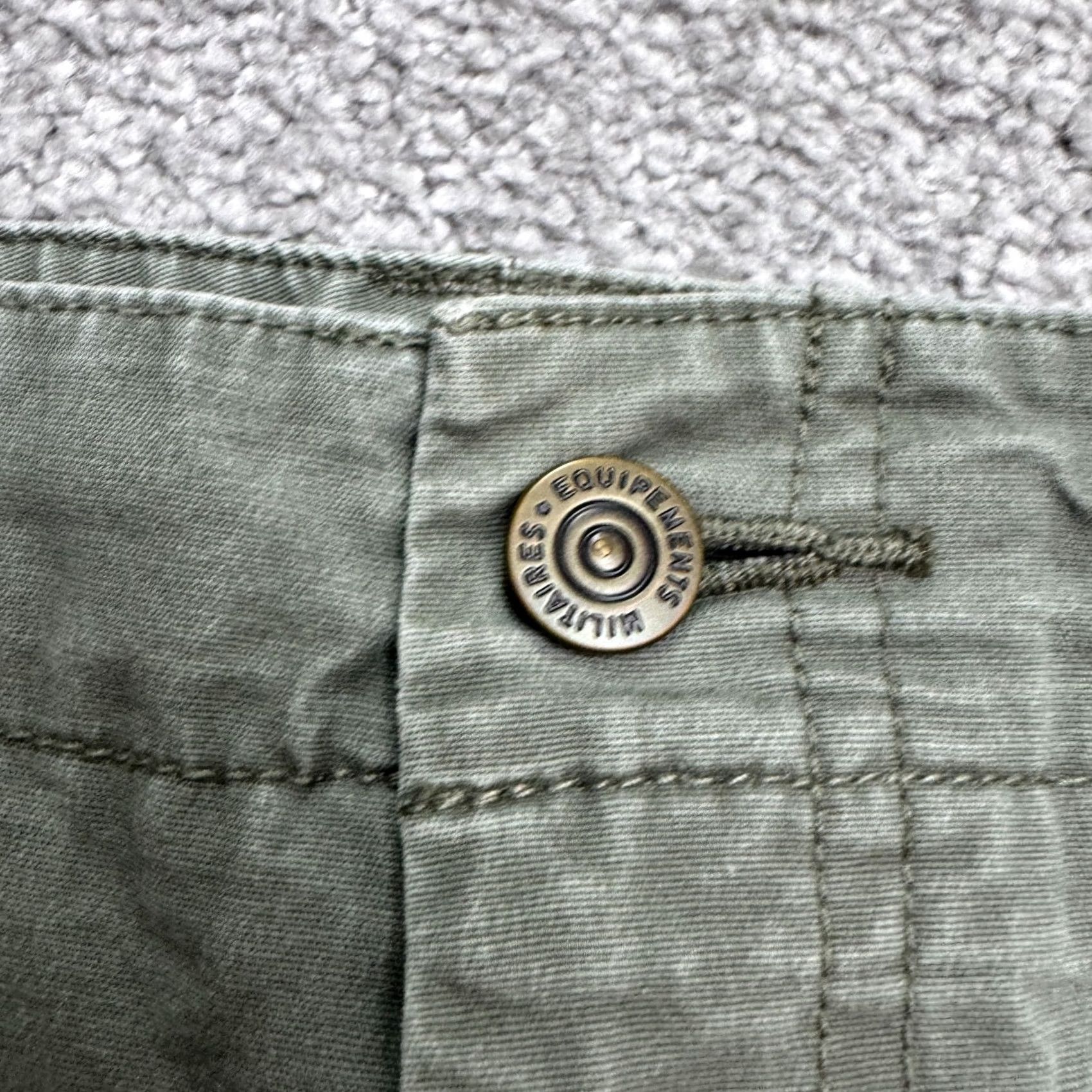 Dockers DOCKERS Cargo Pants Womens 12 Olive Green Canvas Cotton Spandex High Rise Straight Front Casual Streetwear Outdoor Group: Pants Size 34" / US 12 / IT 48 - 3 Thumbnail