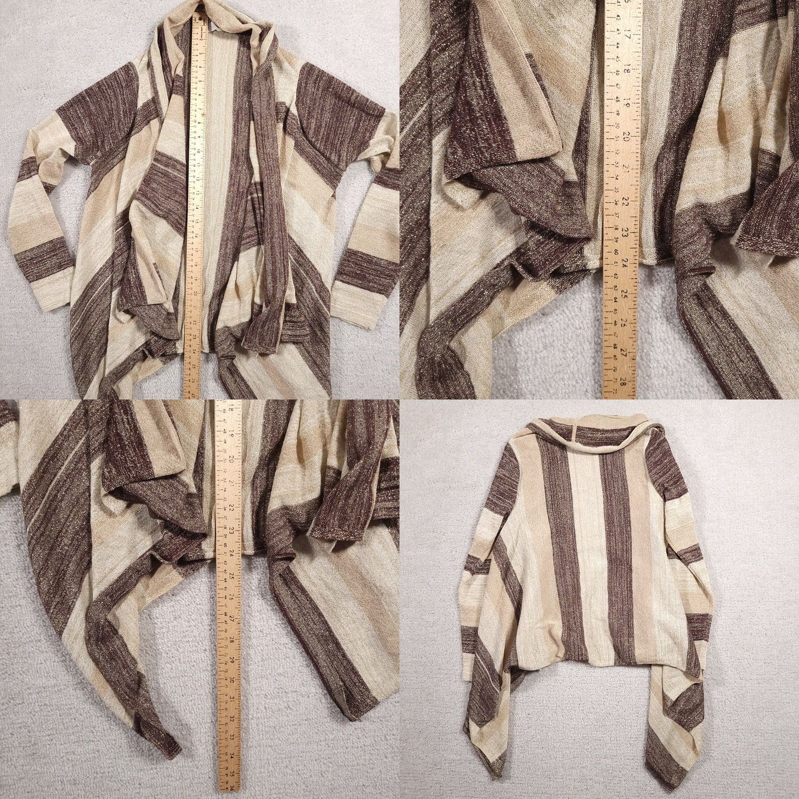 Charter Club Charter Club Cardigan Knit Brown Open Front Glitter Women's Petite Small Size S / US 4 / IT 40 - 8 Thumbnail
