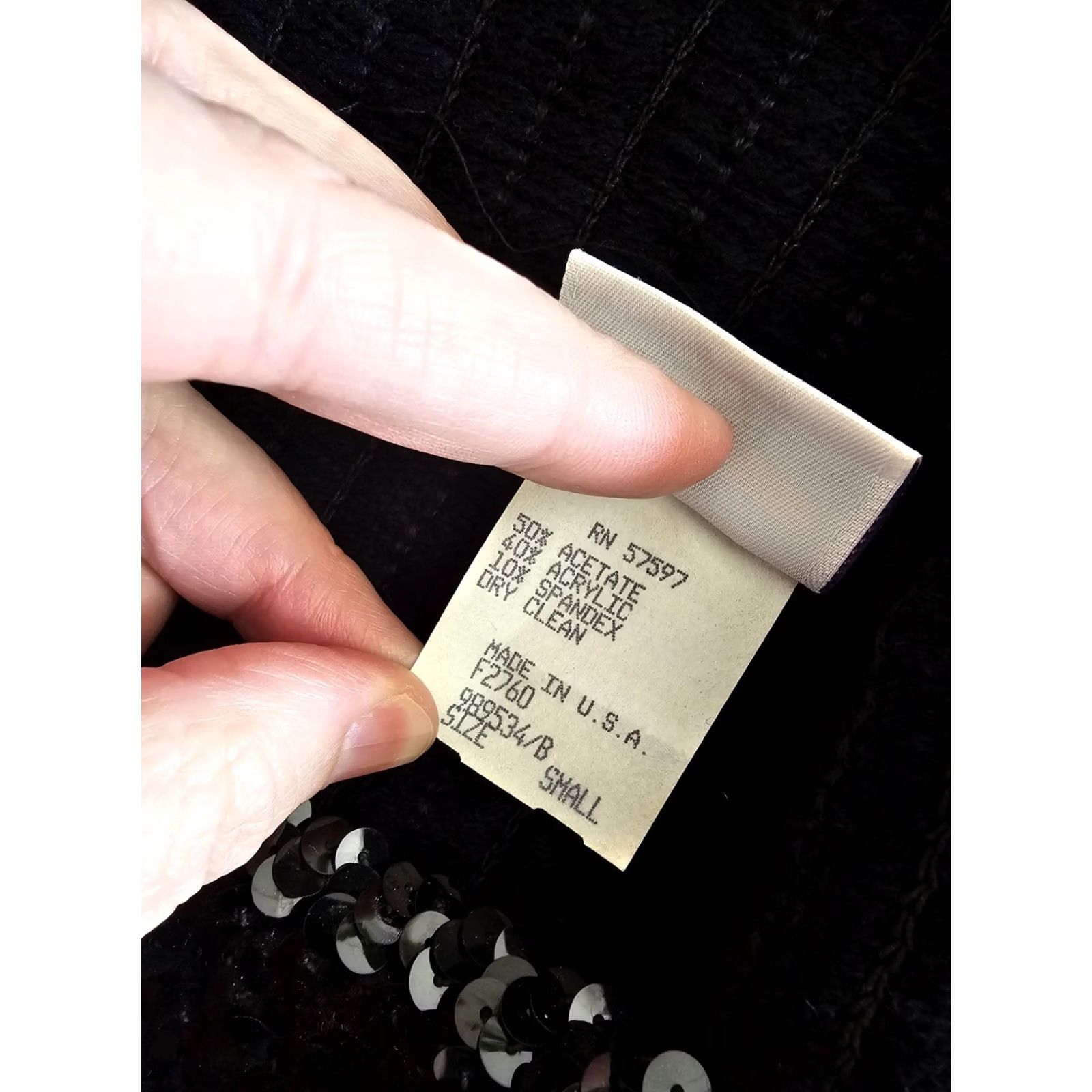 Vintage VINTAGE Avon Fashions Black Sequins Tube Top Womens Small Rave Cocktail 80s 90s Size S / US 4 / IT 40 - 5 Thumbnail