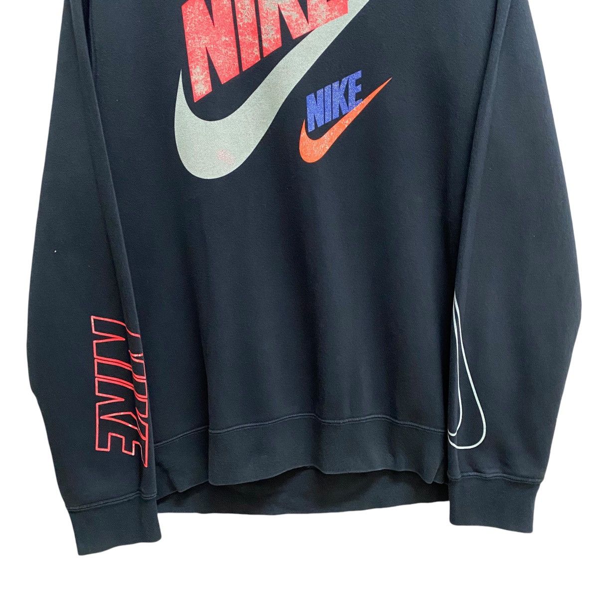 Nike × Vintage Nike Swoosh Black Unisex Sweatshirt Size Large Size US M / EU 48-50 / 2 - 3 Thumbnail