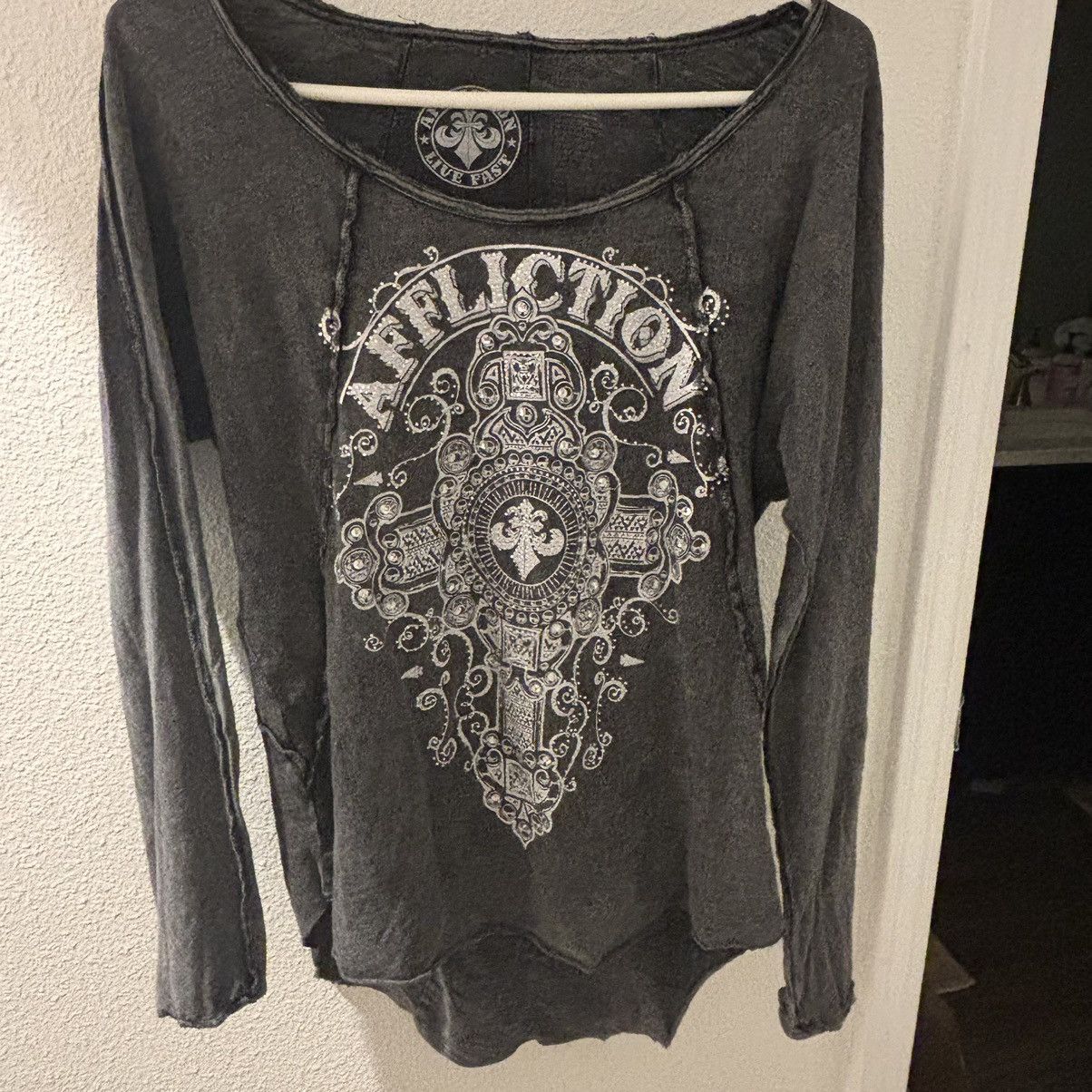 Affliction Rhinestone x Affliction Y2K Style Shirt Size M / US 6-8 / IT 42-44 - 1 Thumbnail