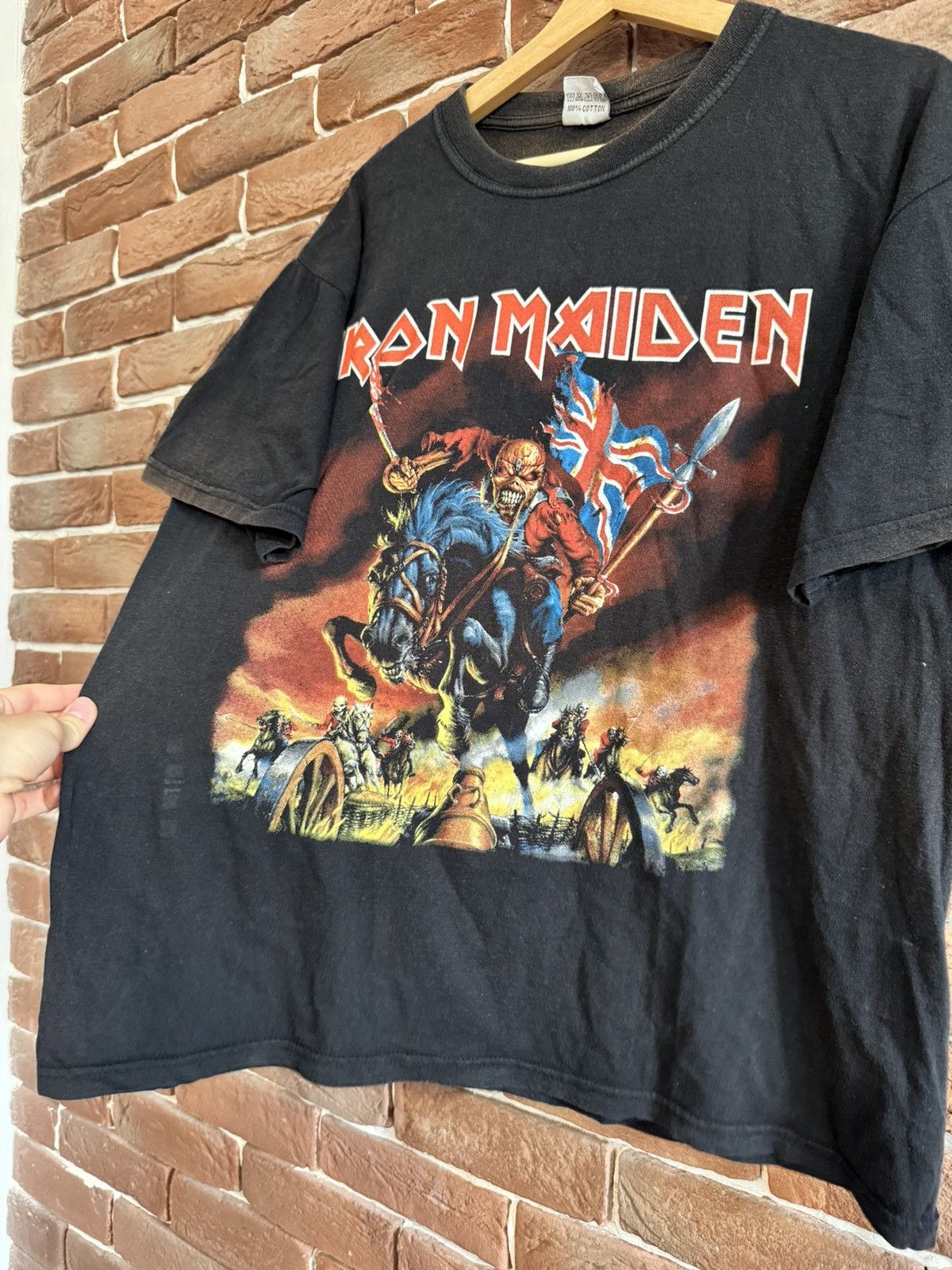 Band Tees Vintage 90s Iron Maiden Washed Heavy Metal Band Tee Tour Size US L / EU 52-54 / 3 - 4 Thumbnail