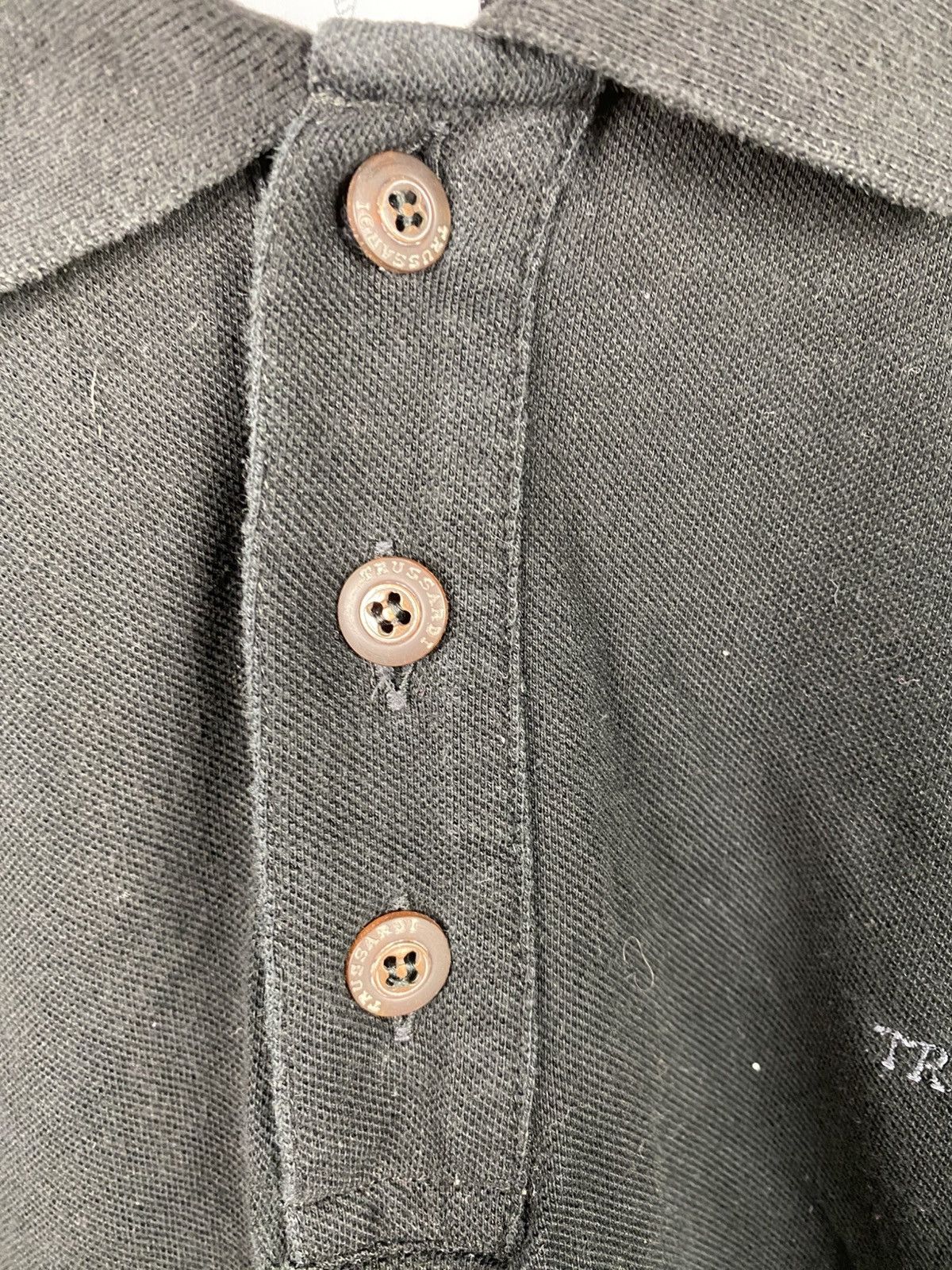 Trussardi VINTAGE Trussardi Made In Italy Grey Logo Polo Shirt Size US L / EU 52-54 / 3 - 8 Thumbnail