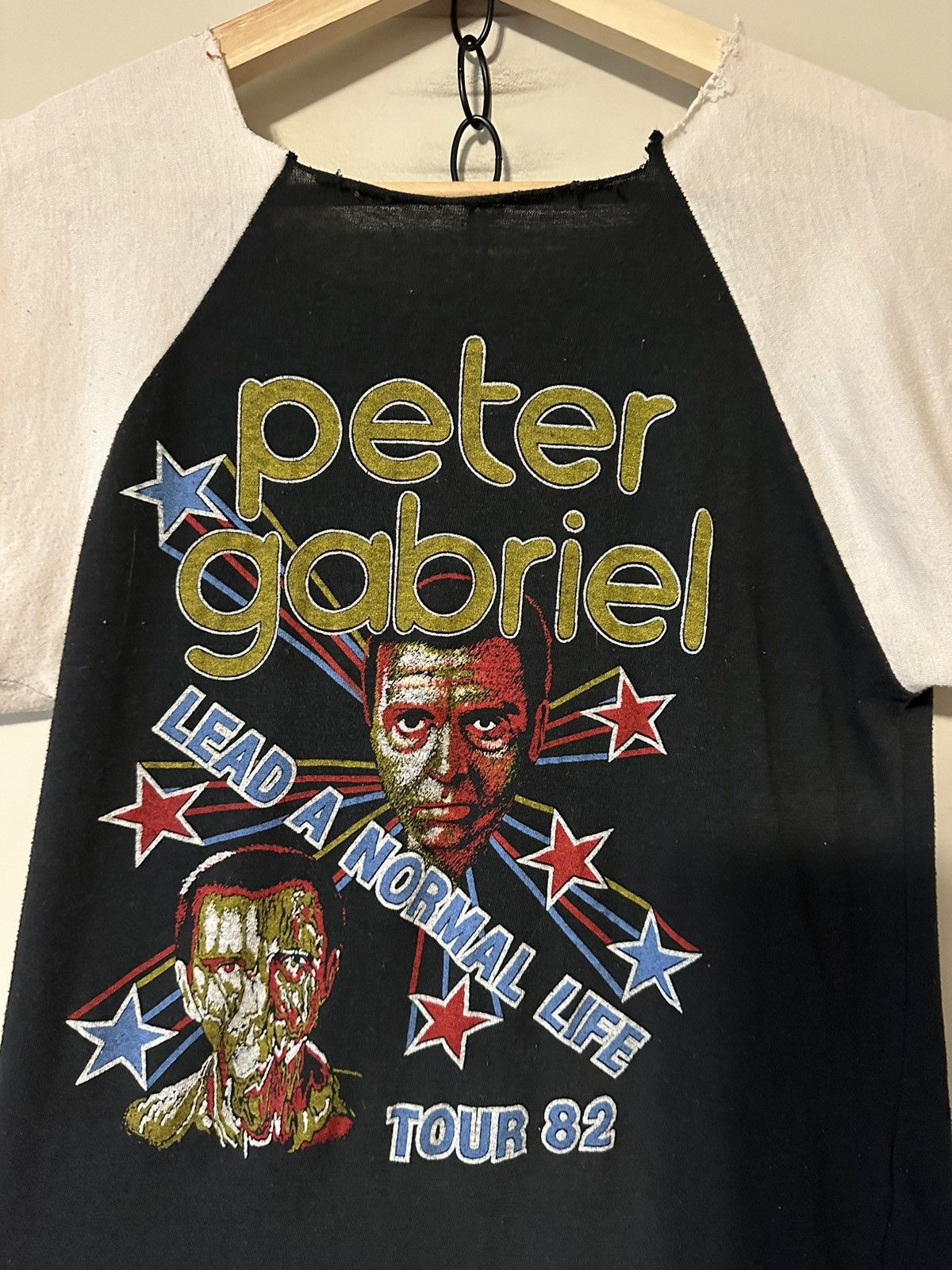 Band Tees × Vintage Vintage 1982 Peter Gabriel Shock The Monkey Concert T-shirt Size US S / EU 44-46 / 1 - 5 Thumbnail