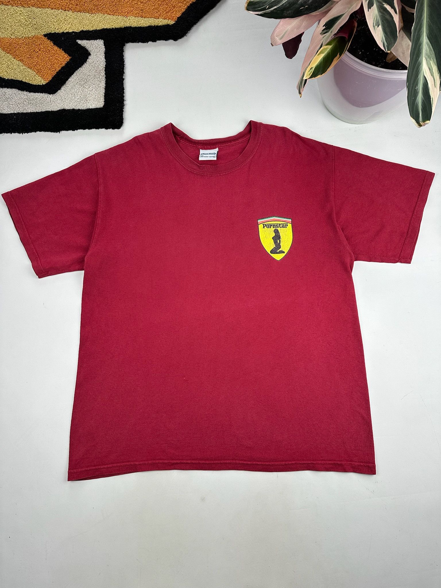 Vintage RARE Vintage Pornstar Tshirt Ferrari parody sexy tee Size US L / EU 52-54 / 3 - 2 Thumbnail