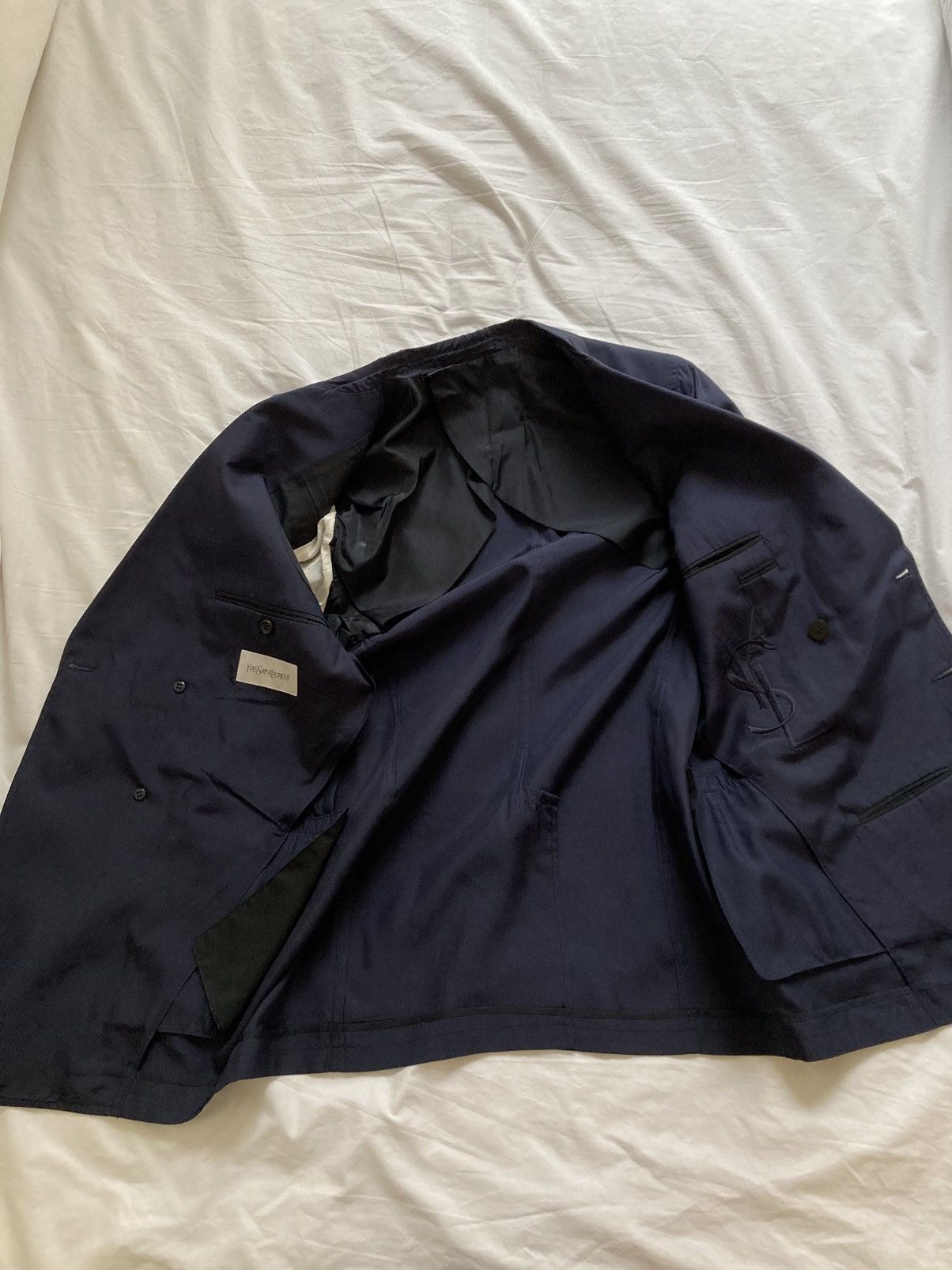 Saint Laurent Paris Runway DB Silk Jacket 48 Size 38R - 12 Thumbnail