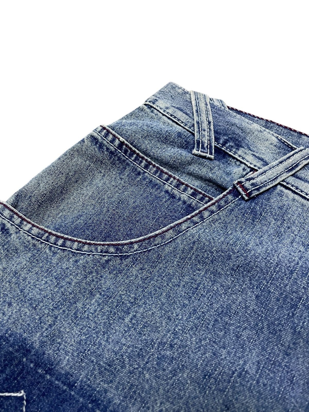 Dogtown × JNCO × Sean John Paco Deconstructed Cut & Sew Distressed Massive Baggy Jeans Size US 30 / EU 46 - 12 Thumbnail
