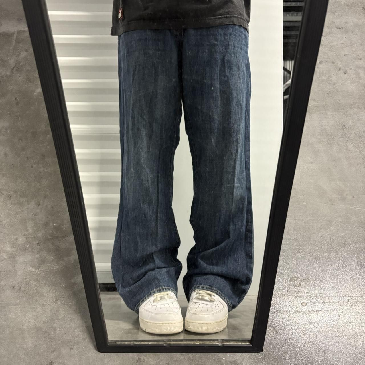 Japanese Brand × Vintage Crazy Vintage Y2K Super Baggy Wideleg Old Navy Medium Jeans! Size US 38 / EU 54 - 1 Thumbnail