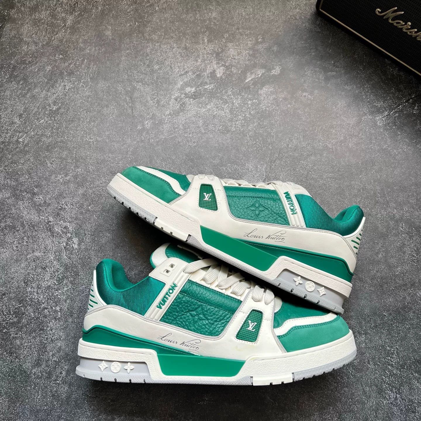 Louis Vuitton Louis Vuitton Training Green Lowtop Sneakers 25 Men Size US 10 / EU 43 - 1 Thumbnail