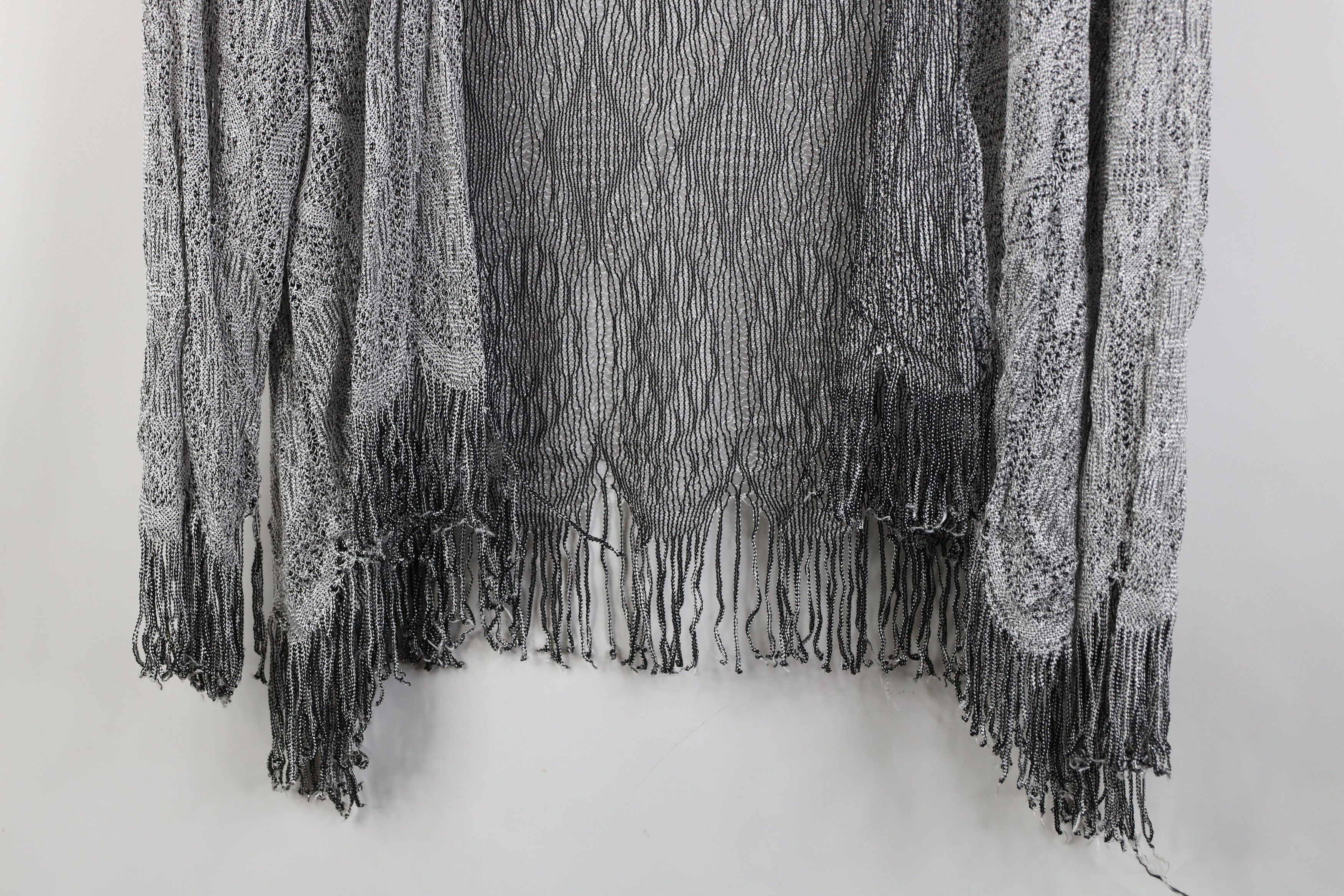 Vintage Vintage 90s Streetwear Open Front Piano Shawl Sweater Size L / US 10 / IT 46 - 3 Thumbnail