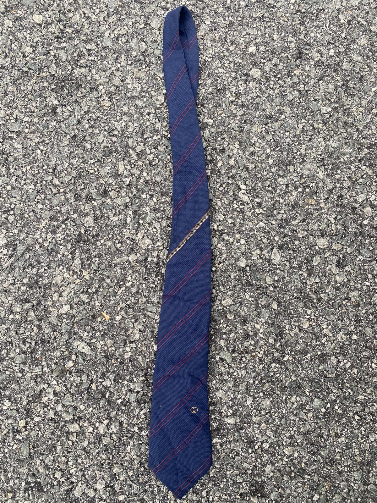 Gucci × Hermes × Louis Vuitton Gucci Tie Sherry Line Wool Navy Silk Suit Men Size ONE SIZE - 2 Thumbnail