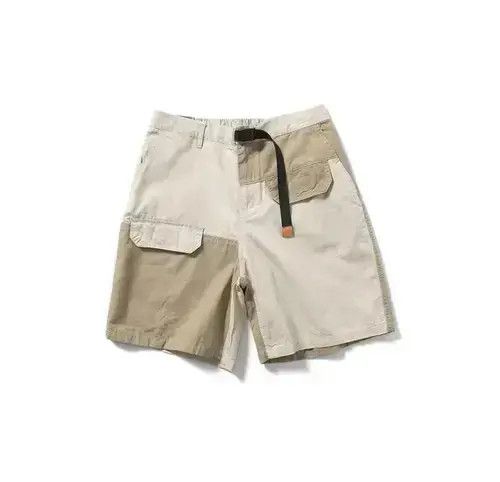 Japanese Brand 20SS Indigo Union Japan Beige Patchwork Worker Shorts Size US 32 / EU 48 - 1 Thumbnail