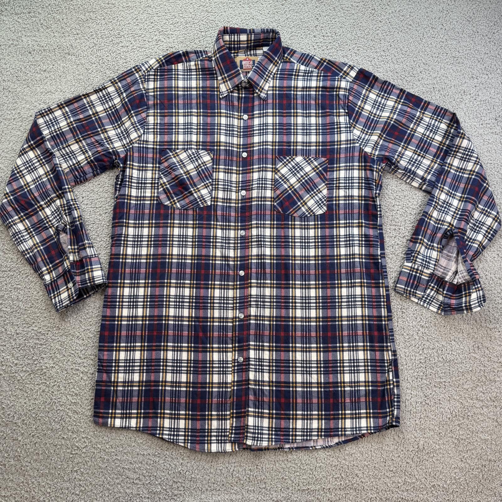 American Edition Vintage American Edition Plaid Flannel Shirt Mens Button Up Size US L / EU 52-54 / 3 - 1 Thumbnail
