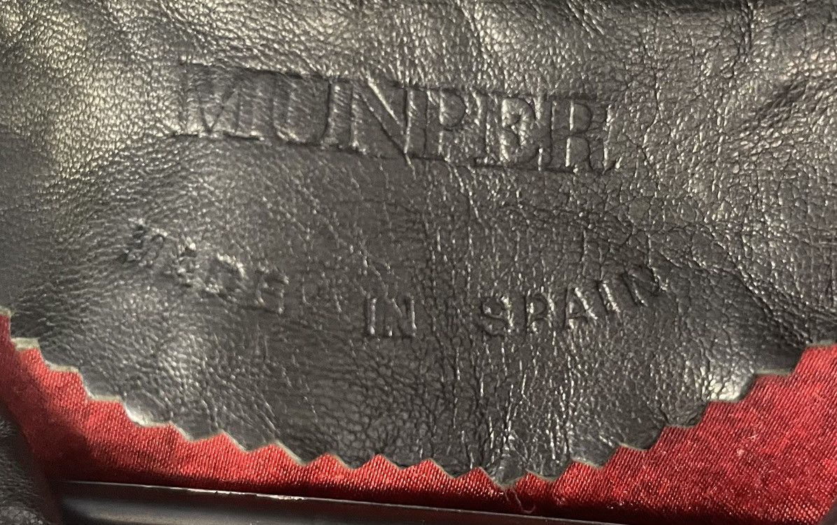Vintage MUNPER LEATHER JACKET SPAIN Size US L / EU 52-54 / 3 - 3 Thumbnail