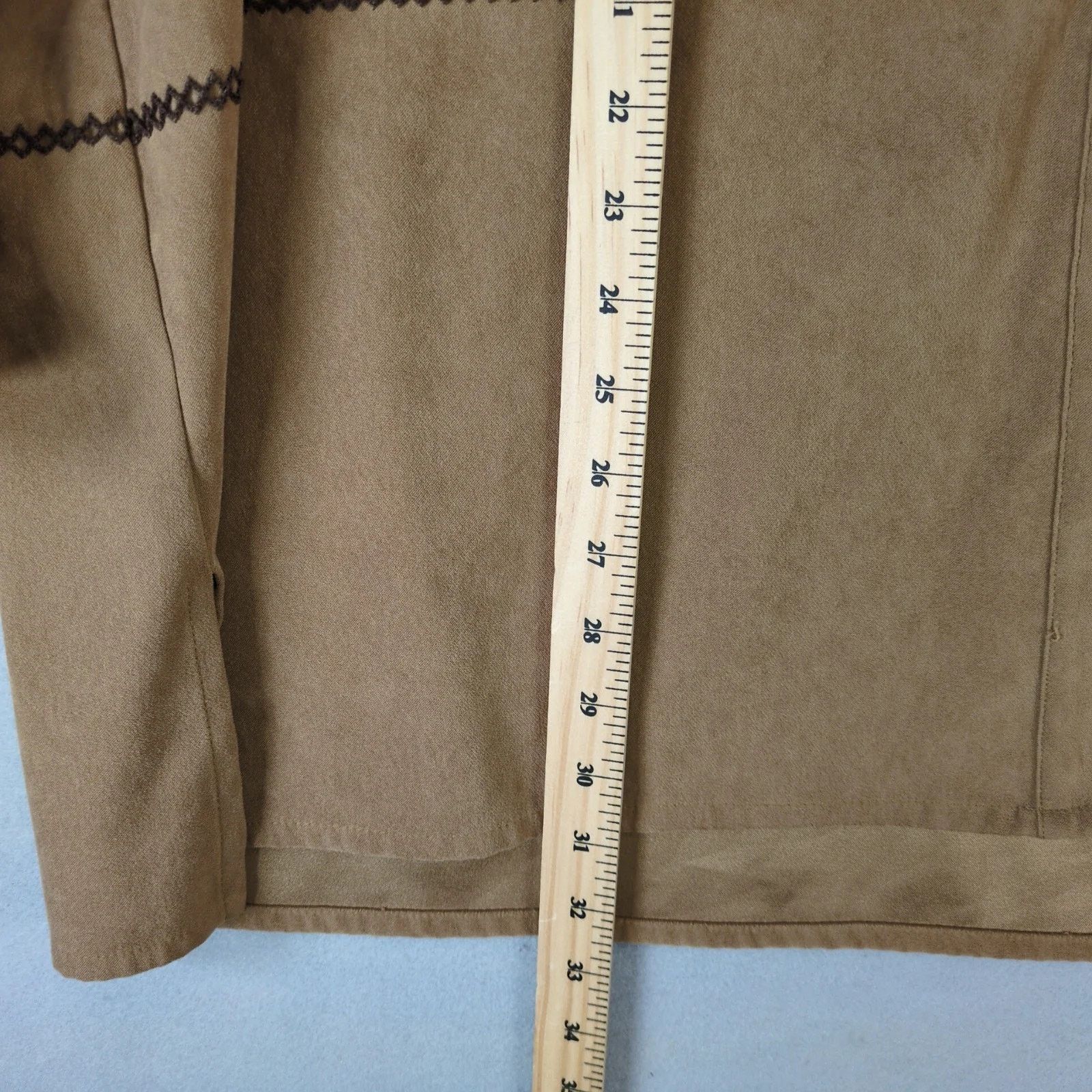 Other Kim Rogers Brown Microsuede Button Up Shirt Women's Plus 3X Size 3XL / US 20-22 - 7 Thumbnail