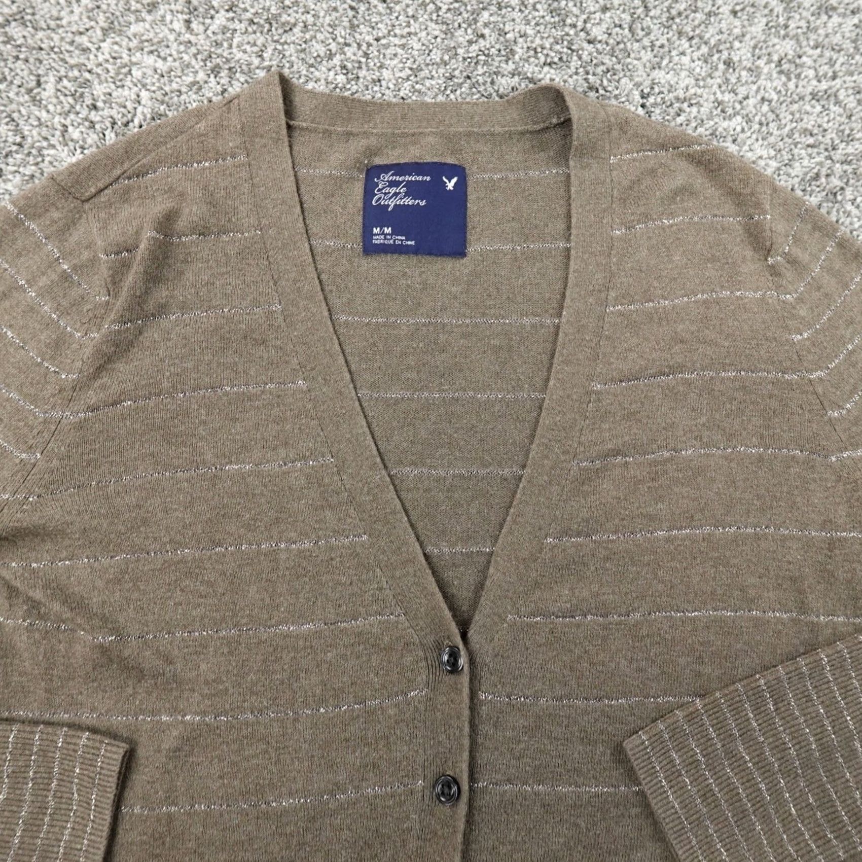 American Eagle Outfitters American Eagle Outfitters Cardigan Womens M Brown Button Sweater Sweatshirt Casual Preppy Outdoor Workwear Size M / US 6-8 / IT 42-44 - 2 Thumbnail