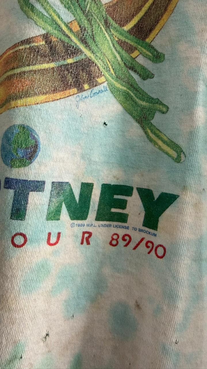 Band Tees Vintage Rare 80s Paul Mccartney 89/90 World Tour T Shirt Size US M / EU 48-50 / 2 - 4 Thumbnail