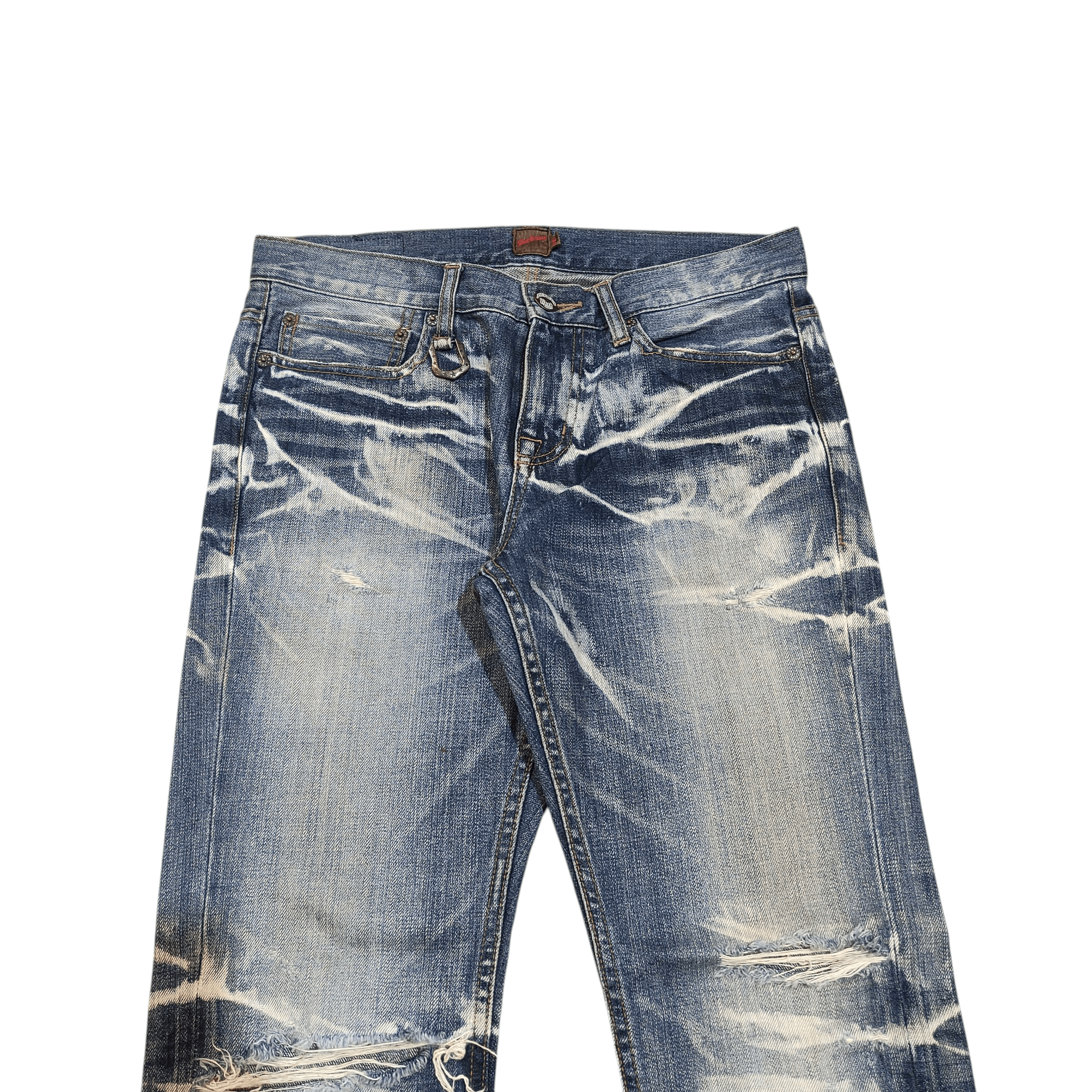 JACKROSE Jackrose Distressed Flare Denim – 2000s Vkei Size US 31 - 4 Thumbnail