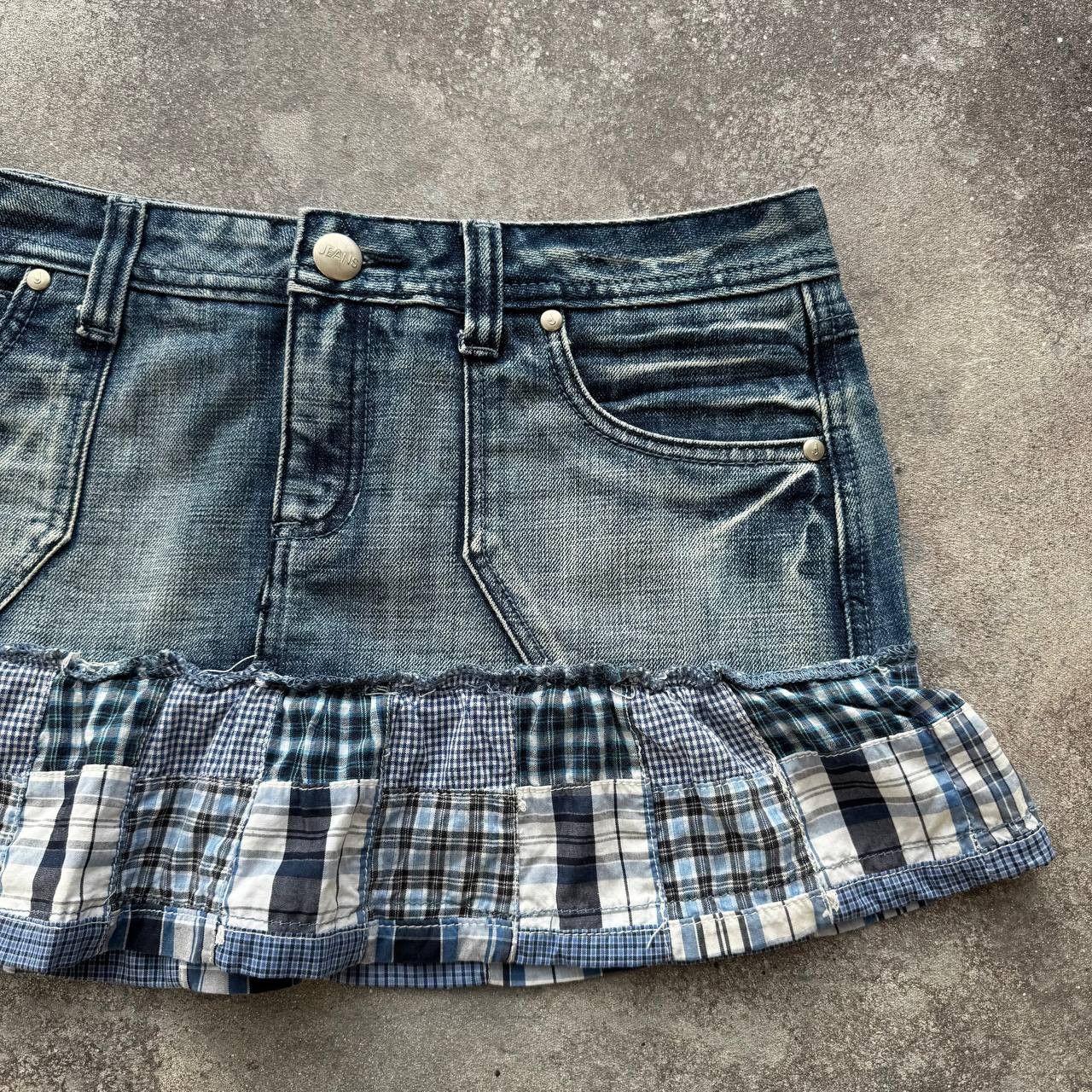 Hysteric Glamour Y2K Super Sexy Cute Pleated Denim Mini Skirt Size 31" - 5 Thumbnail