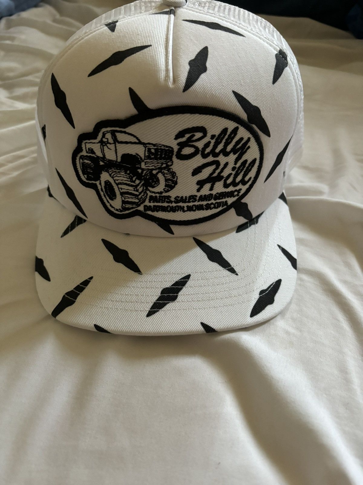 image of Billy Hill Diamond Plate Hat in White, Men's
