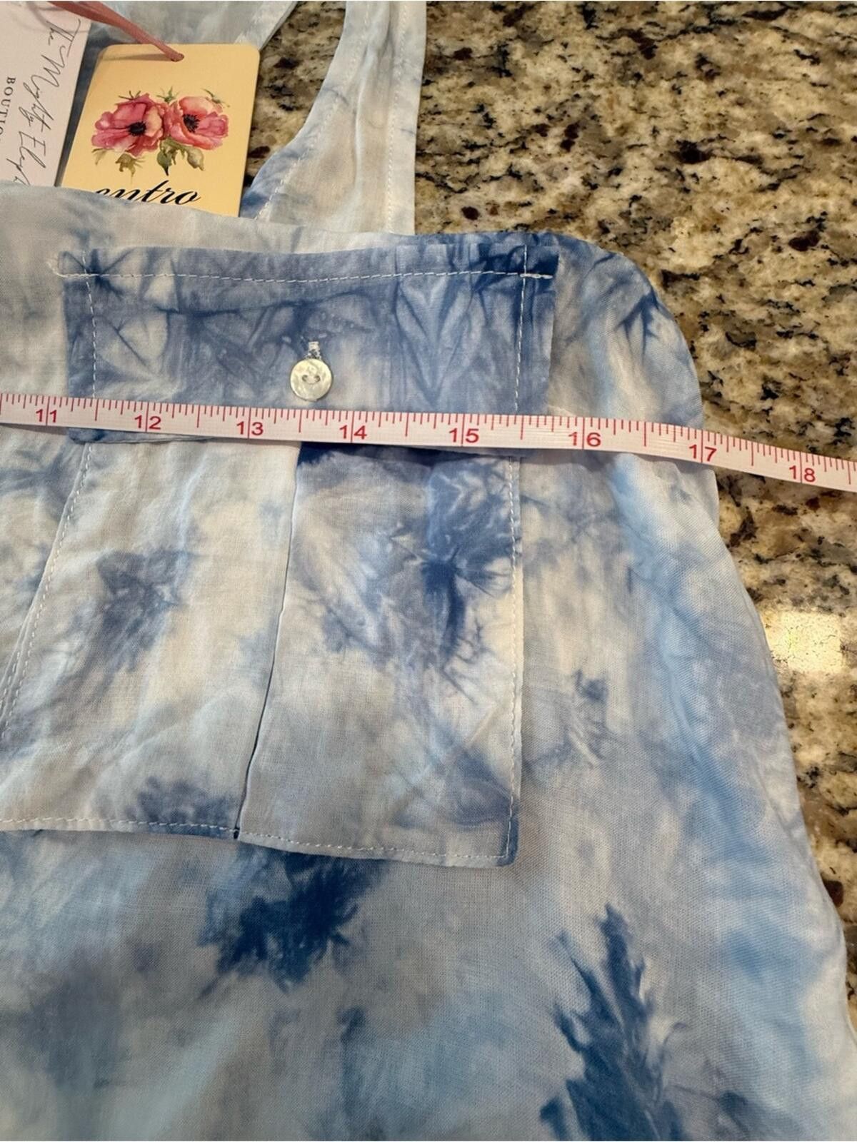 Other Entro blue white tie dye tank top pockets racer back SZ SM Size S / US 4 / IT 40 - 9 Thumbnail
