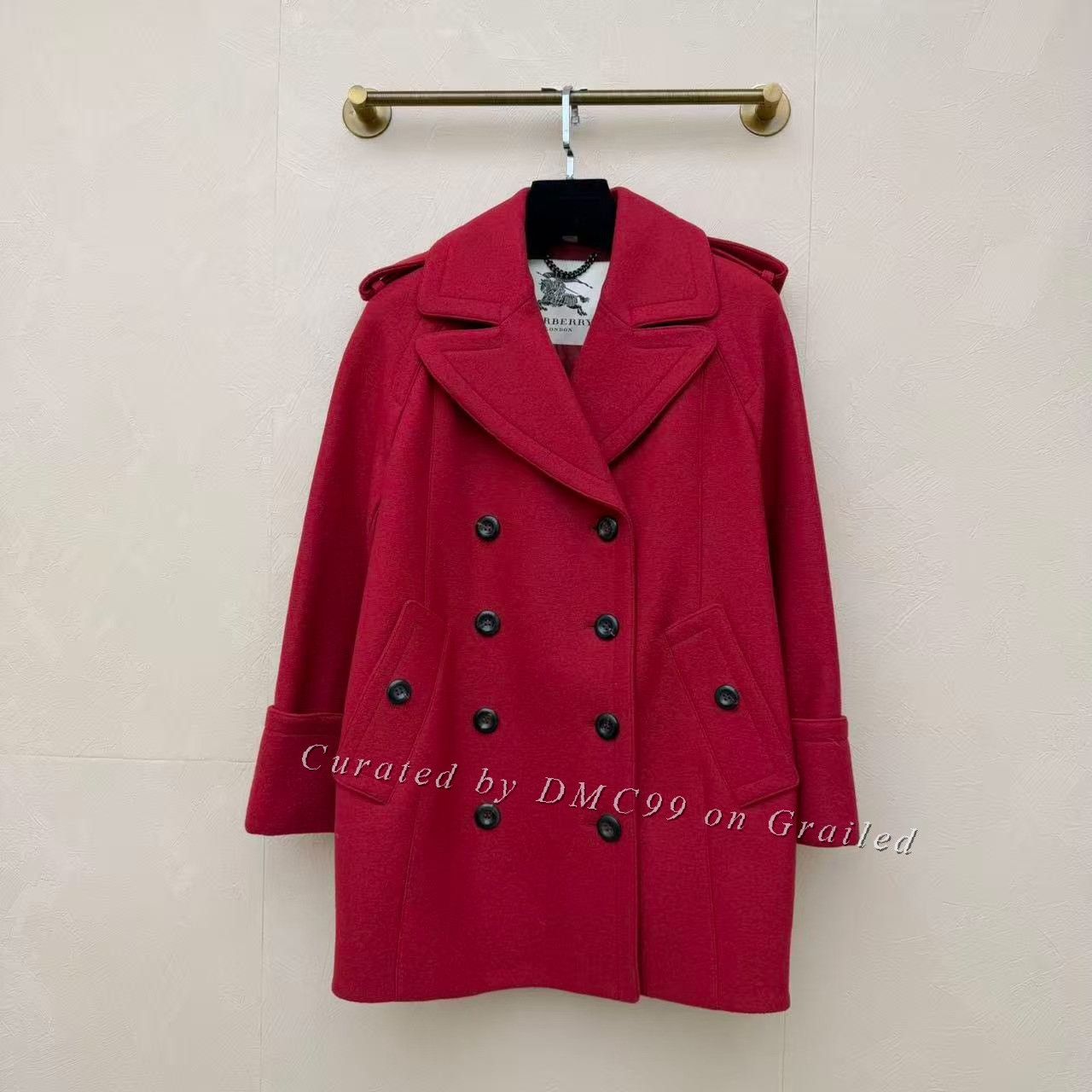 Burberry Burberry Double-Breasted Wool Coat Size XXS / US 00 / IT 34 - 1 Thumbnail