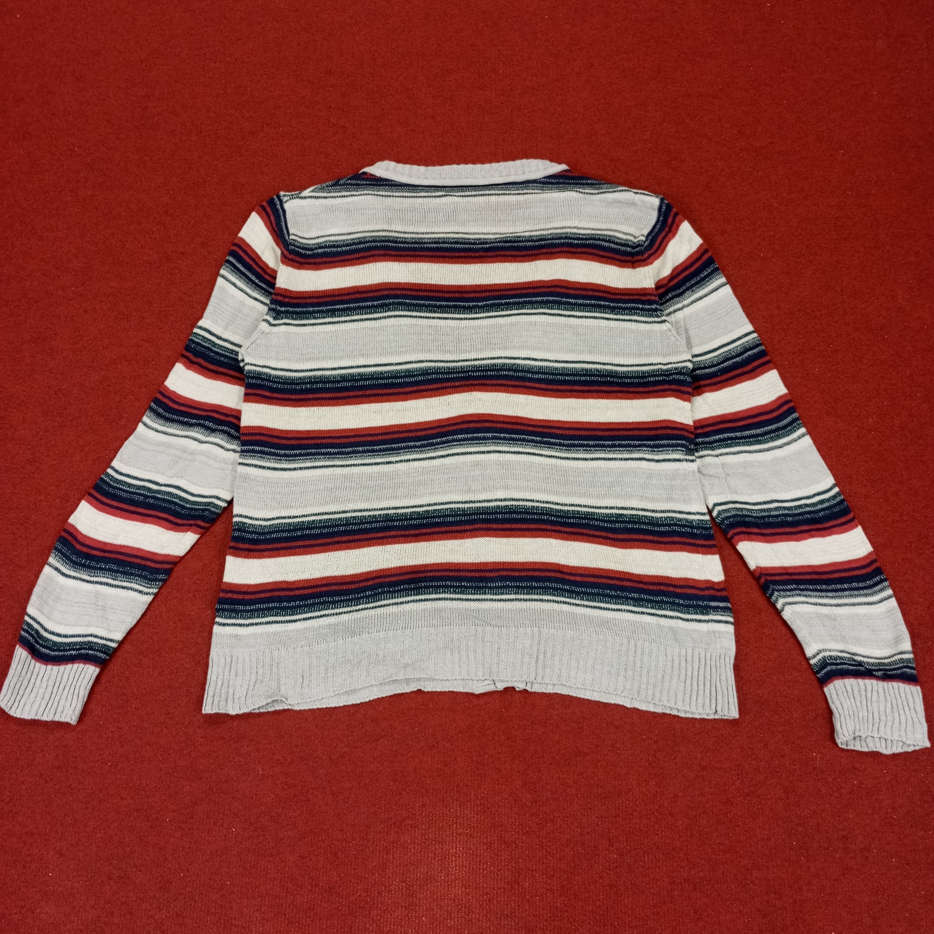 Vintage Sorri Dere Stripes Pocket Design Cardigan Sweater Size M / US 6-8 / IT 42-44 - 4 Thumbnail